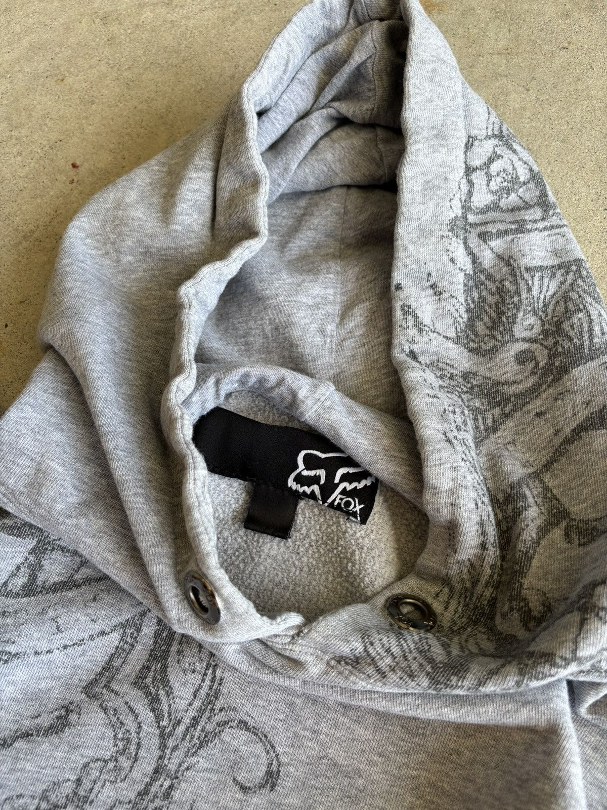 Fox Racing Vintage Y2K Fox Racing Subtle Logo Heather Grey Hoodie Size US S / EU 44-46 / 1 - 6 Thumbnail