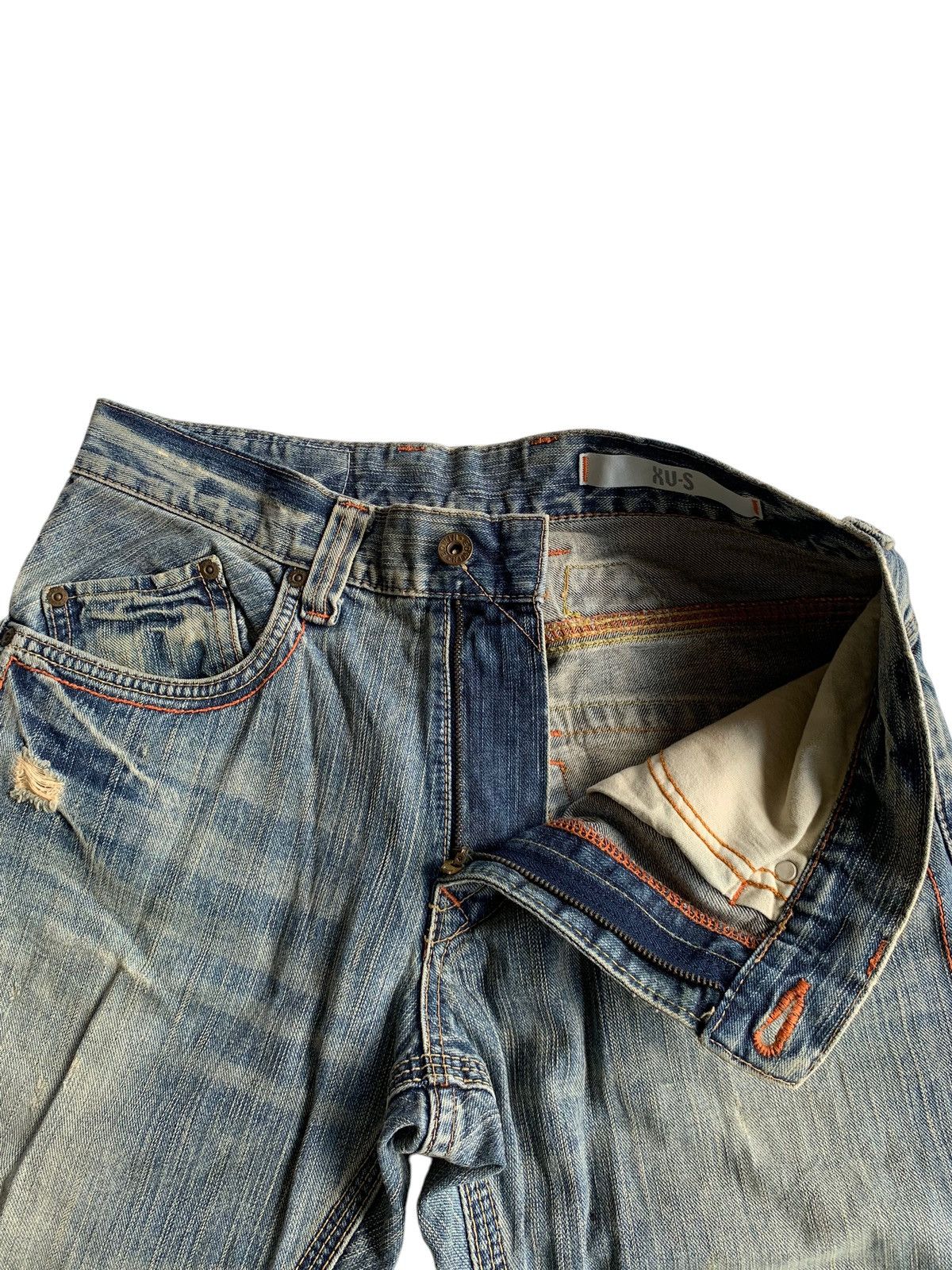 FLARE💥 EDWIN XVS JAPANESE PUNK STYLE FADED DISTRESSED DENIM☠️