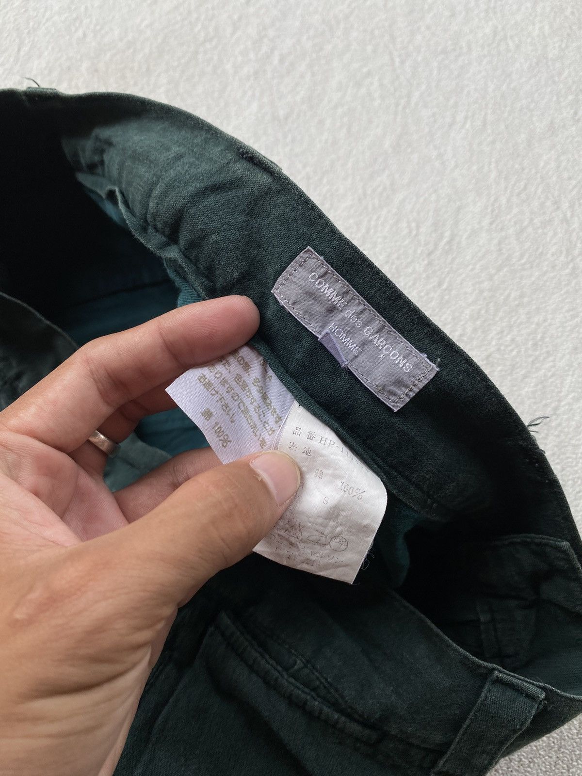 Comme des Garcons × Comme des Garcons Homme Plus × Japanese Brand Comme Des Garcons Olive Green Casual Pant Size US 30 / EU 46 - 3 Thumbnail