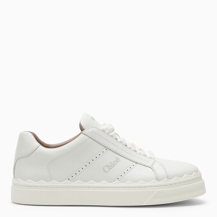 Chloe Chloe Low White Leather Trainer | Grailed