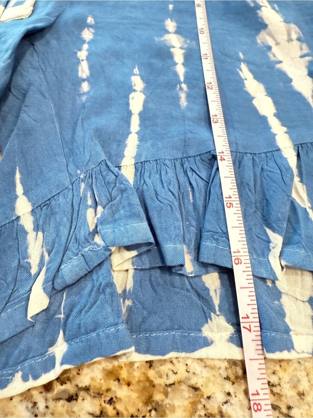 Other Sacred Threads boho tie dye ruffled shorts blue white OS Size 30" / US 8 / IT 44 - 10 Thumbnail