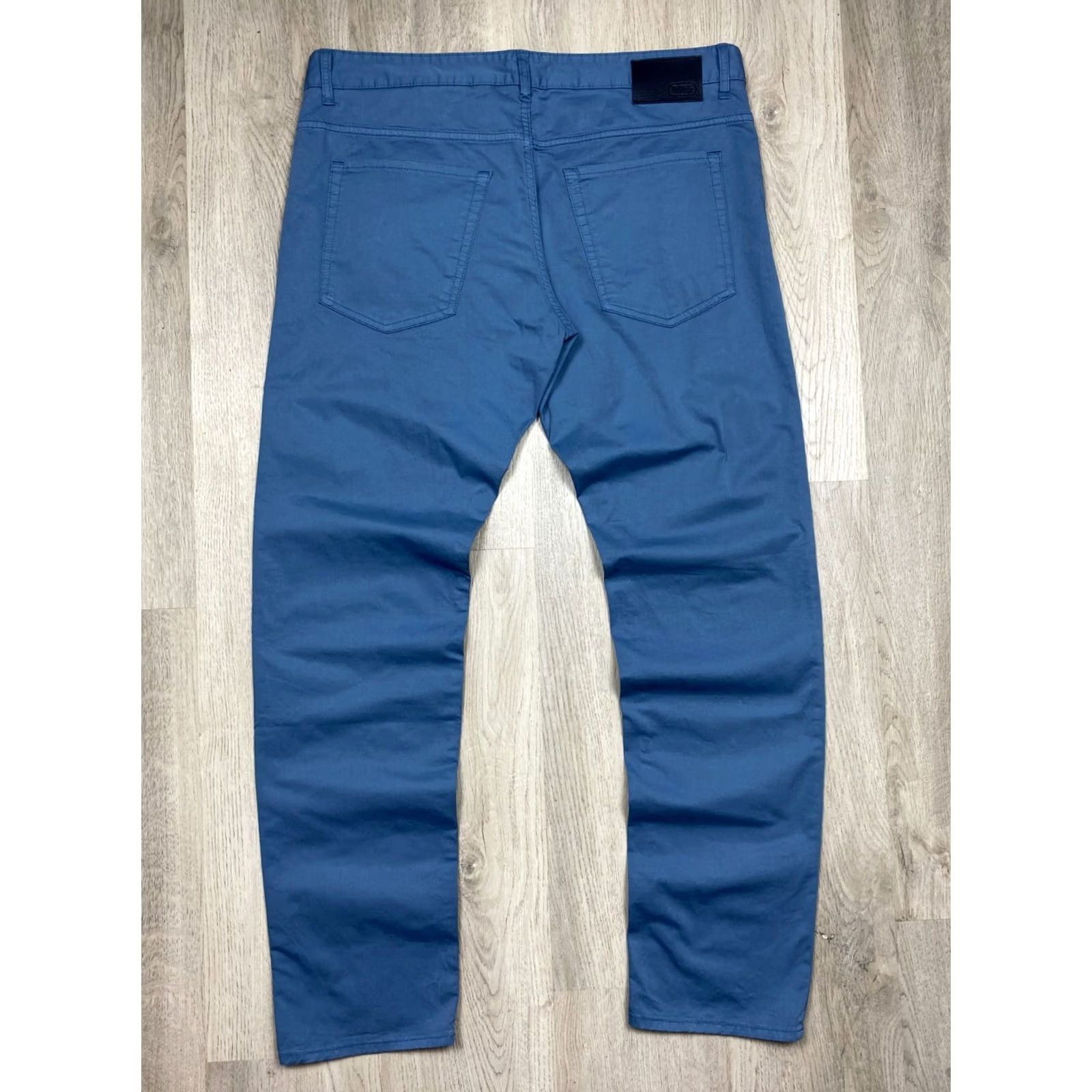 Vintage Hugo Boss Mens Chino Pants 32 Blue Cotton Regular Straight 34in Inseam 32in Waist Pattern Solid Zipper Size US 32 / EU 48 - 7 Thumbnail
