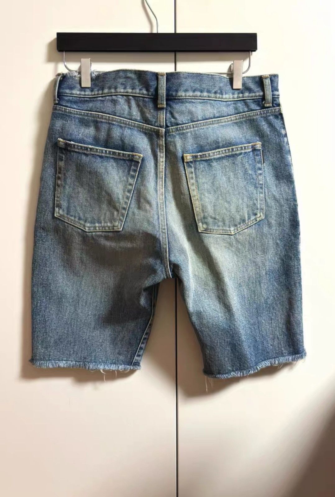 Saint Laurent Paris Saint Laurent Blue Washed Denim Shorts Size US 32 / EU 48 - 2 Thumbnail