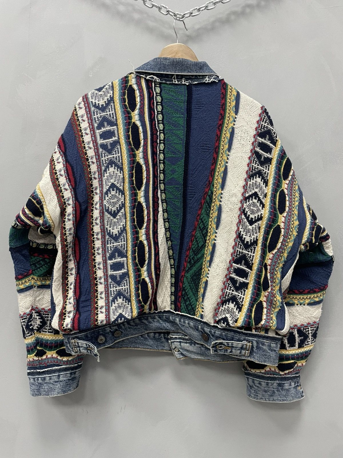 Coogi × Japanese Brand × Vintage REWORKED JAPITAL STYLE REVERSIBLE LEVIS COOGI JACKET Size US M / EU 48-50 / 2 - 7 Thumbnail