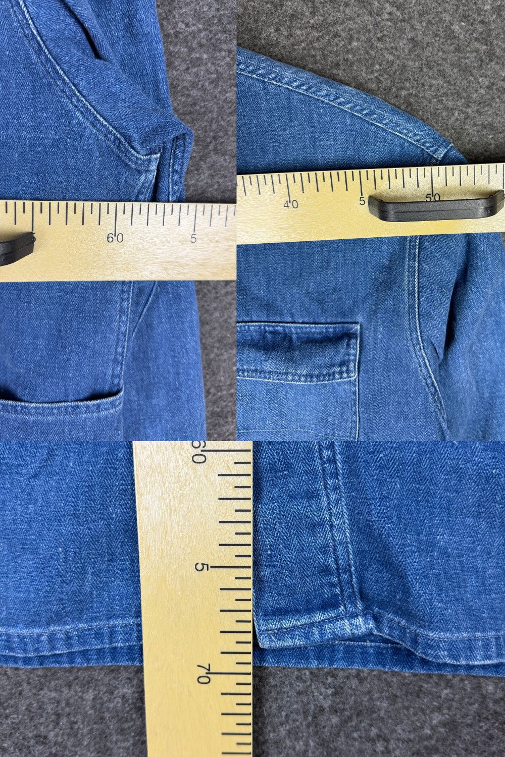 RRL Ralph Lauren RRL Cotton-Linen Herringbone Denim Work Jacket - ss15 est, Size US L / EU 52-54 / 3 - 17 Thumbnail