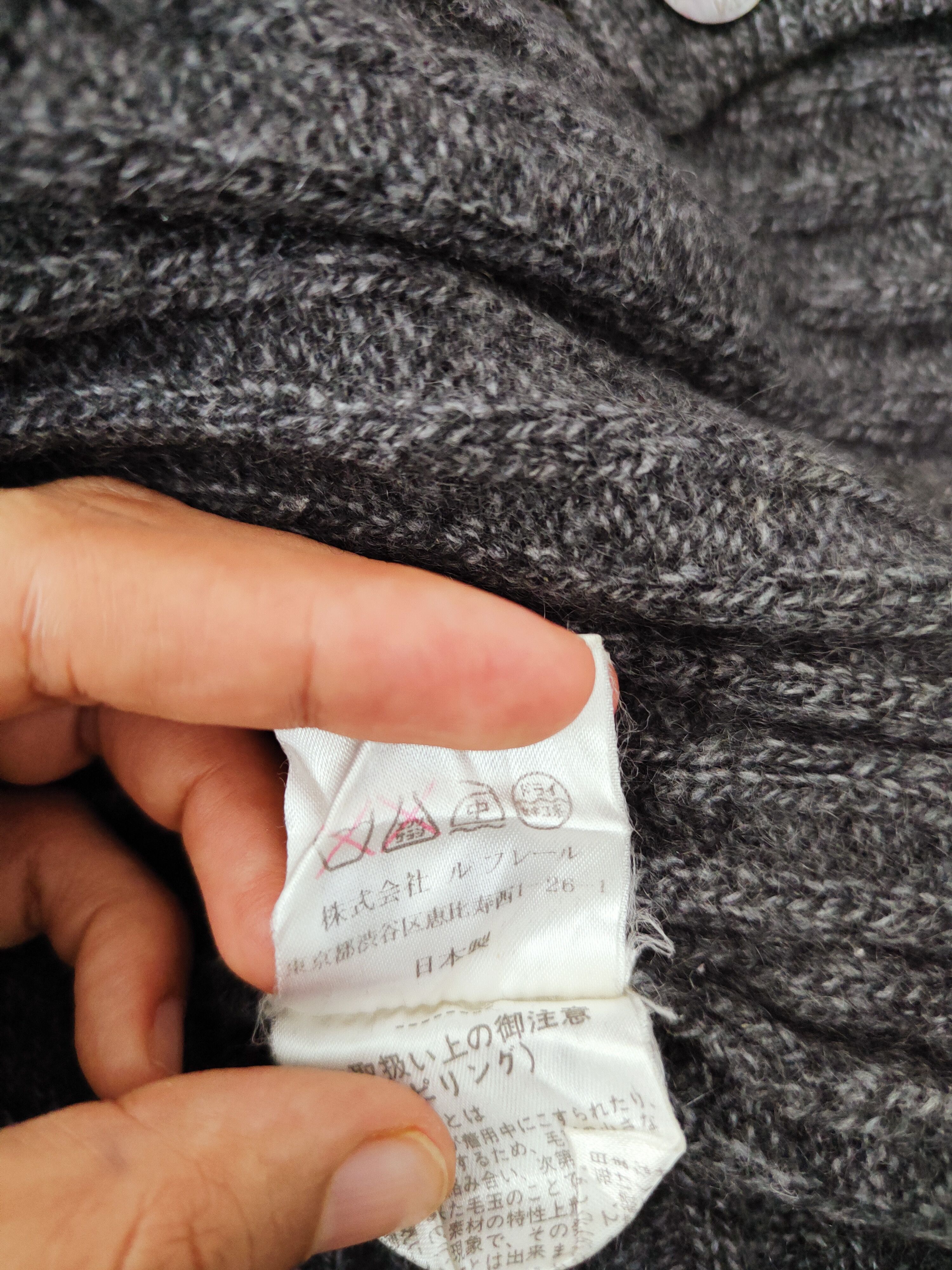 Homespun Knitwear × Japanese Brand × Vintage De Kazuko Black ripped Knitwear Cardigan #W045 Size US M / EU 48-50 / 2 - 15 Thumbnail