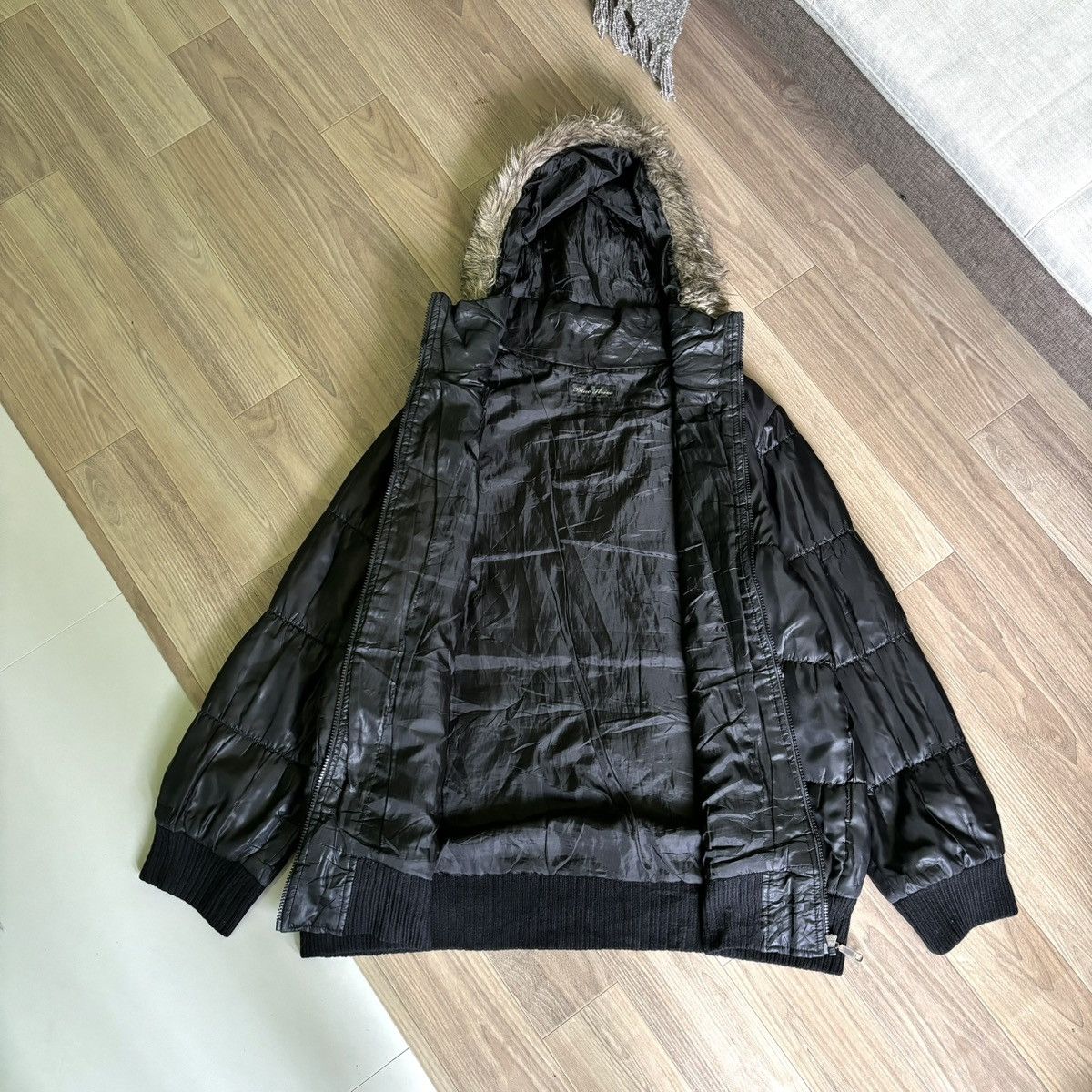 If Six Was Nine × Issey Miyake × Le Grande Bleu (L.G.B.) Blue Strive Fur jacket down puffer IfSixWasNine LGB Style Size US L / EU 52-54 / 3 - 2 Thumbnail