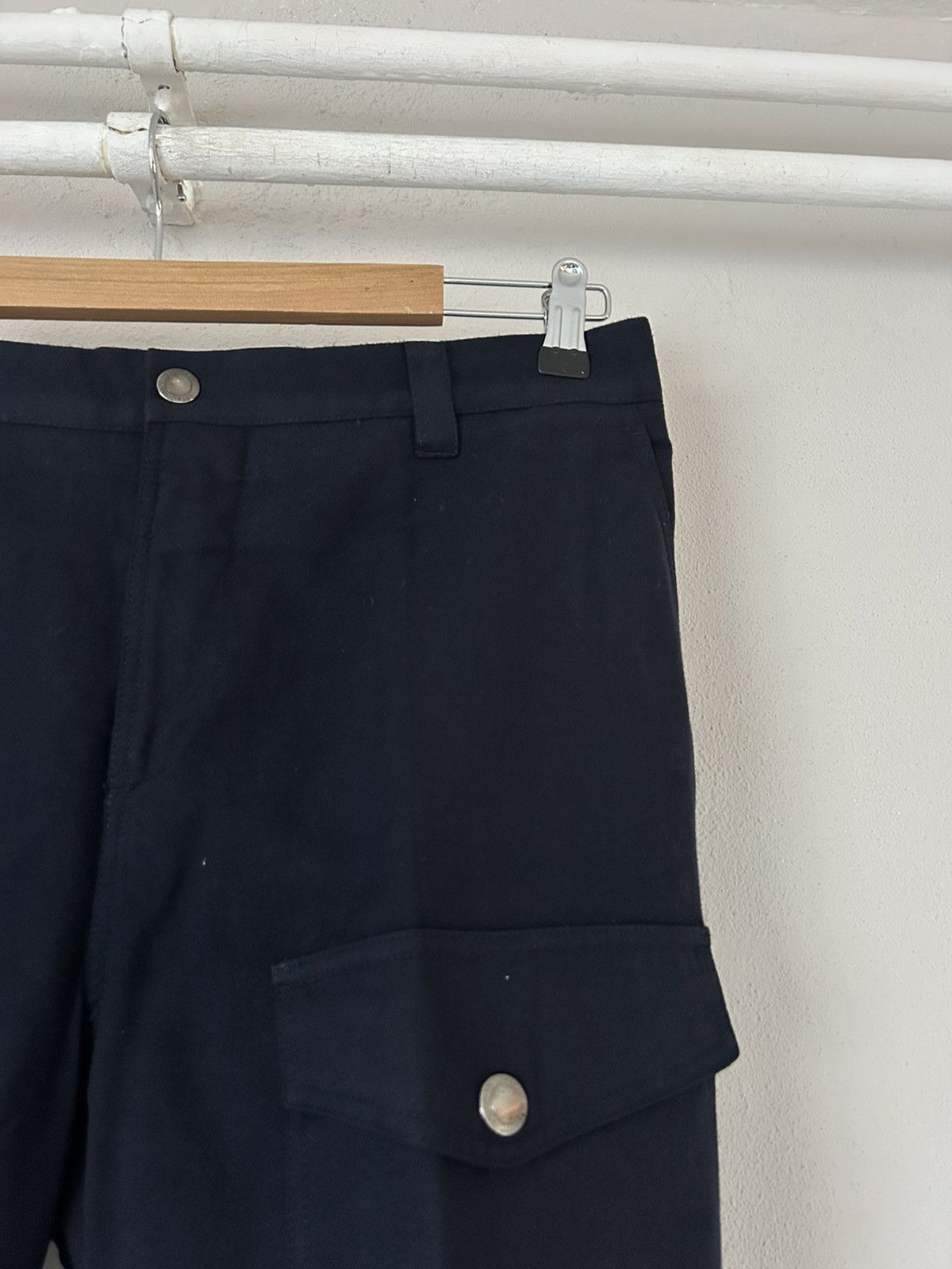 Brunello Cucinelli Brunello Cucinelli Navy Wool Cargo Trousers Size US 34 / EU 50 - 3 Thumbnail