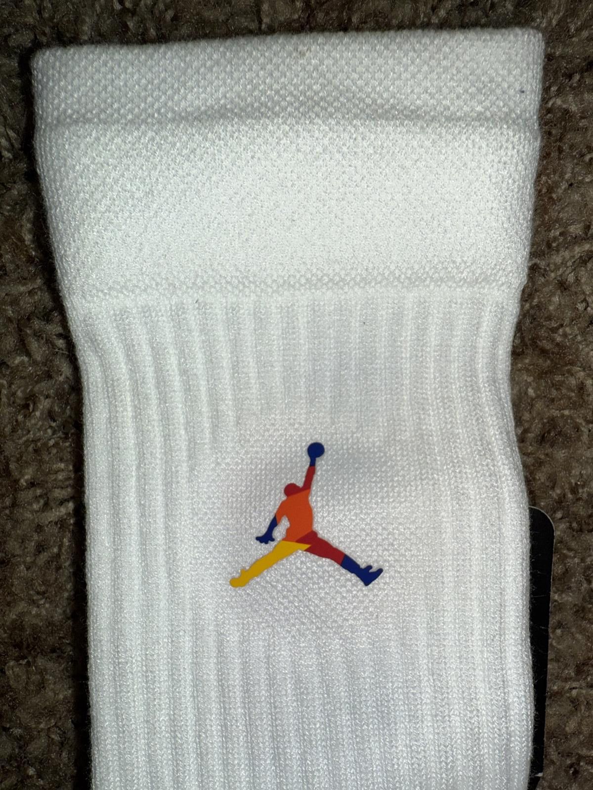 Nike Jordan Legacy Rivals Crew HARE Socks White Multi Color Size ONE SIZE - 6 Thumbnail