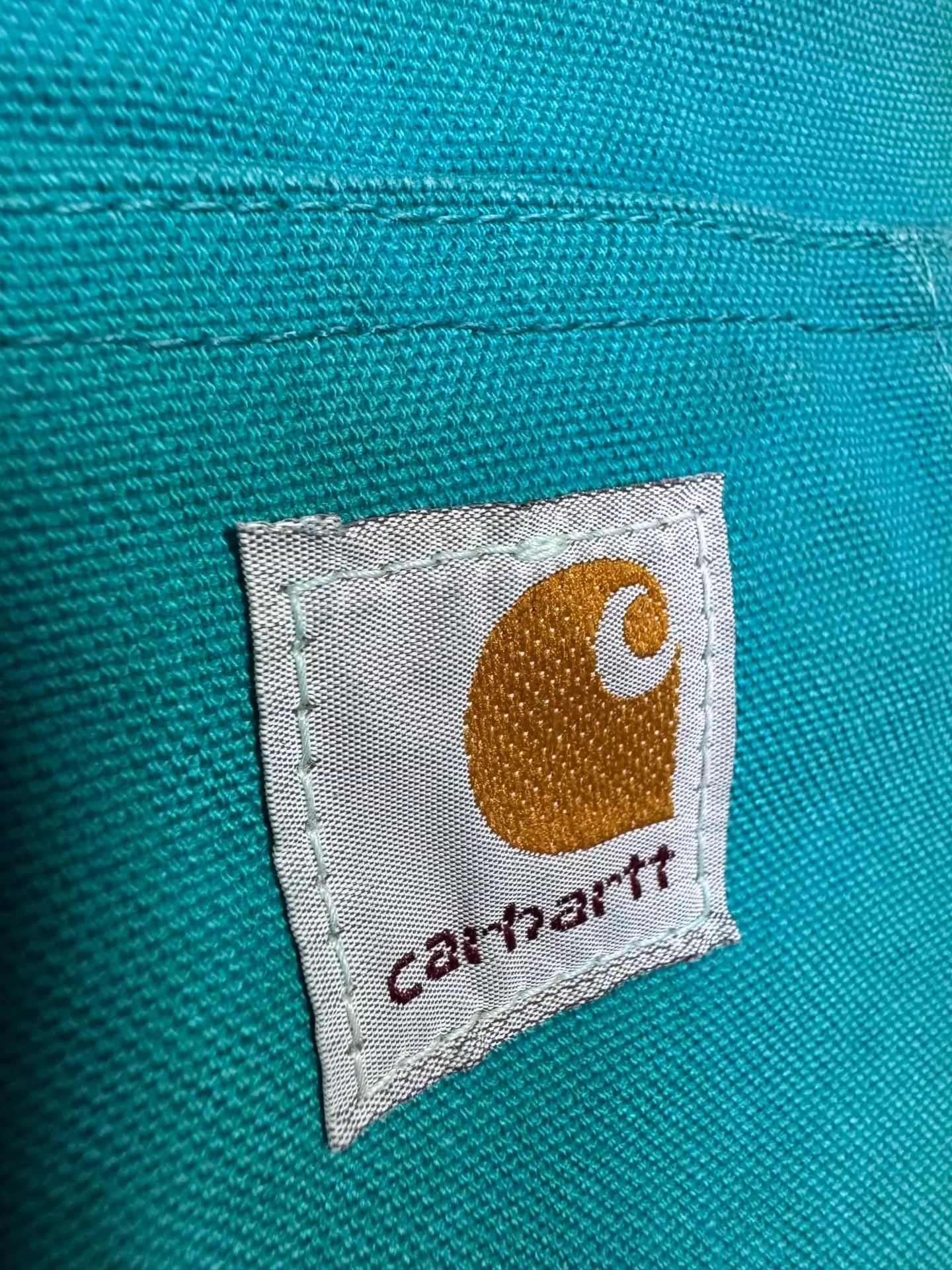 Carhartt Vintage Carhartt JR441 TEAL Hooded Work Jacket L Size US L / EU 52-54 / 3 - 8 Thumbnail