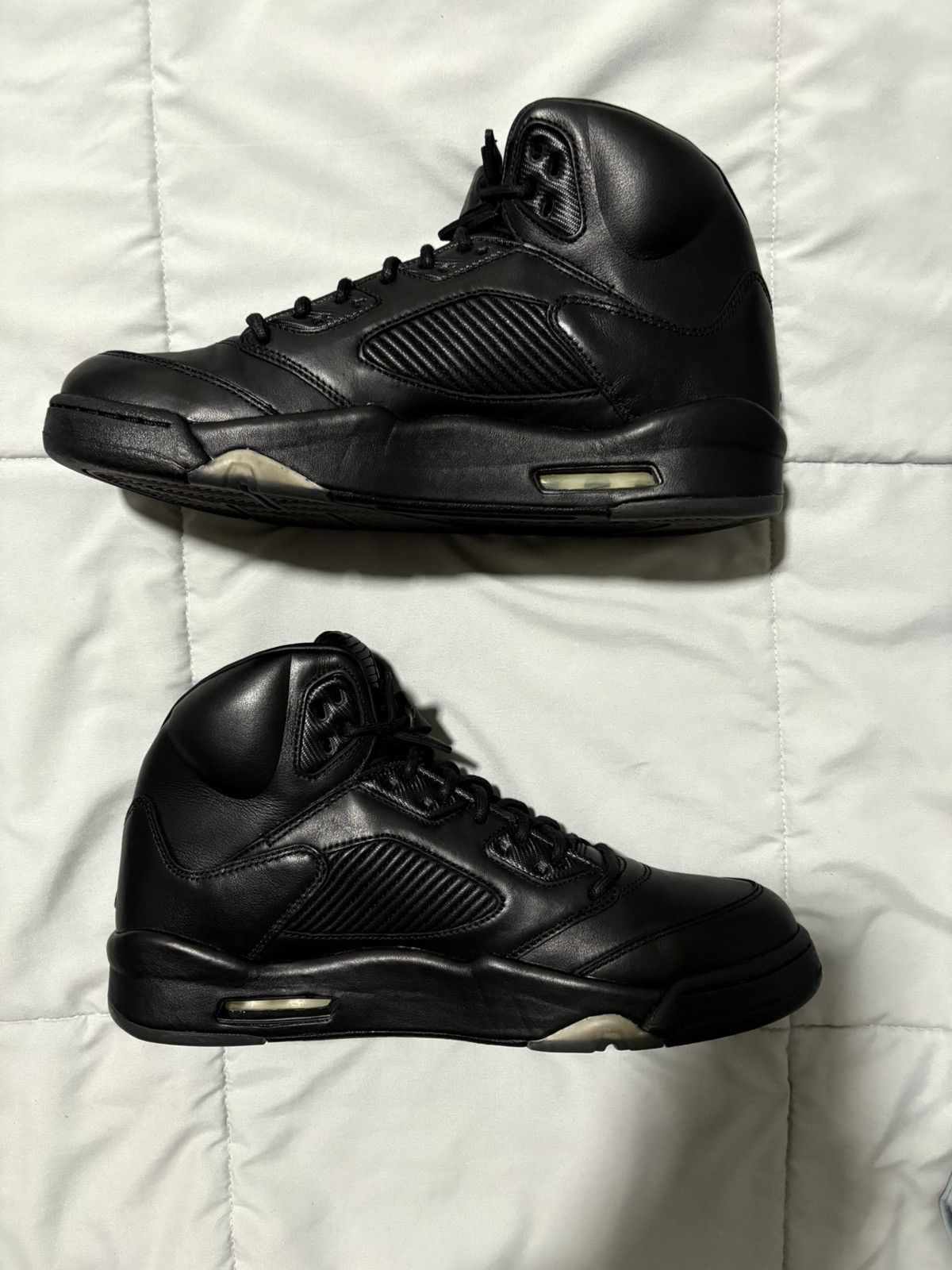 Jordan Brand Air Jordan 5 Retro Premium ‘Triple Black’ Size US 10.5 / EU 43-44 - 3 Thumbnail