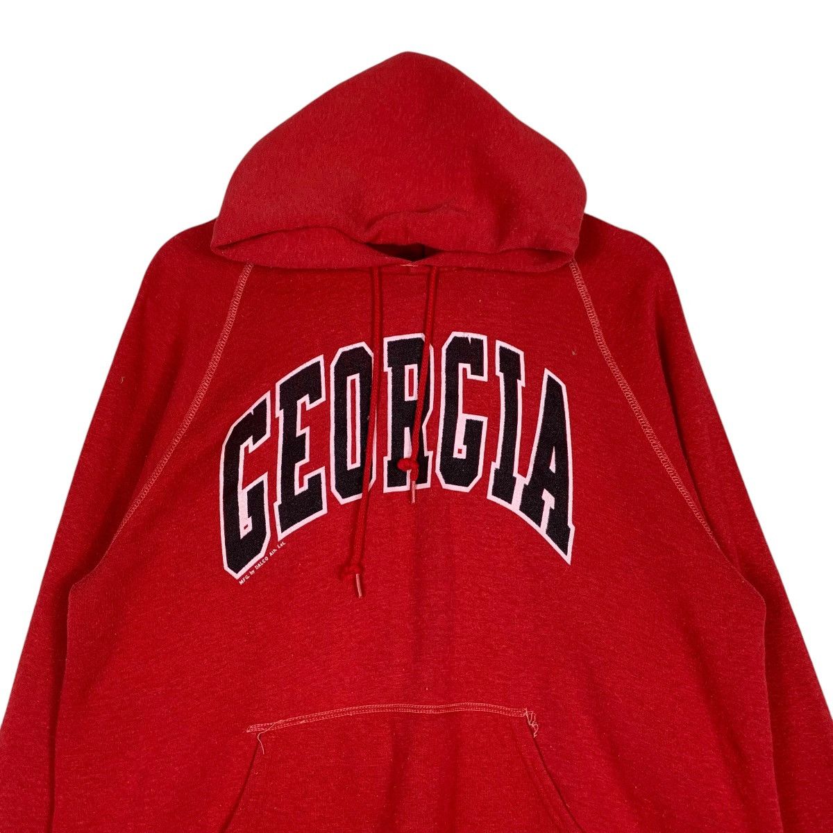 Vintage BASSETT WALKER Georgia Big Logo Pullover Hoodies #1218-C55 Size US L / EU 52-54 / 3 - 2 Thumbnail