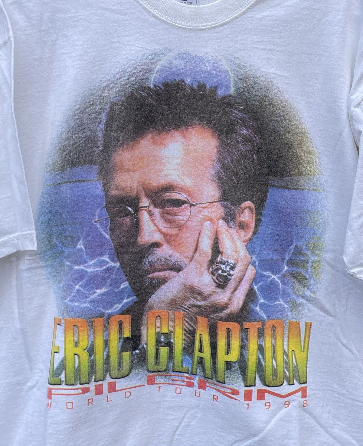 Fruit Of The Loom Vintage Eric Clapton T-Shirt Pilgrim World Tour Size XL Size US XL / EU 56 / 4 - 3 Thumbnail