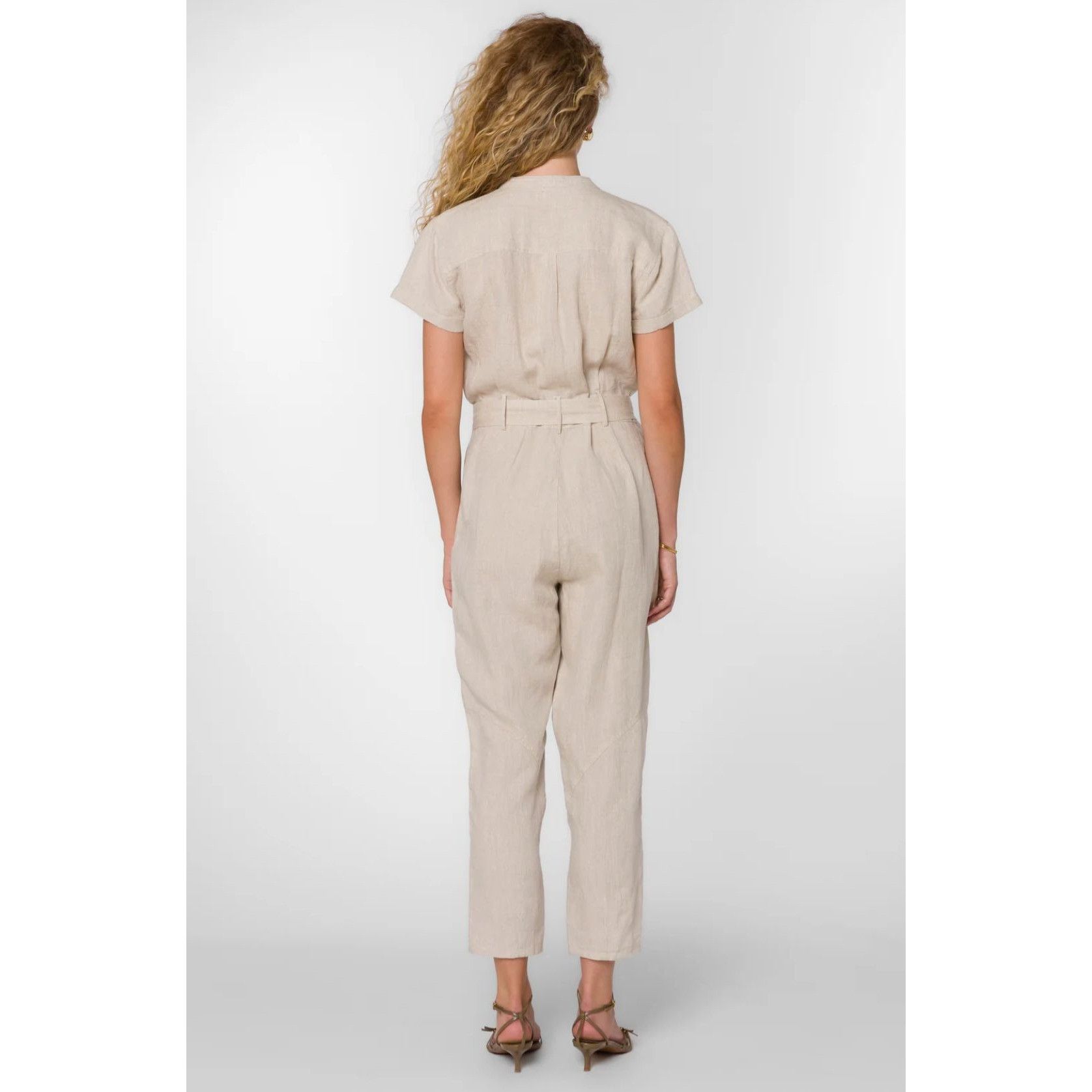 Other Velvet Heart Greyson Lightweight Jumpsuit in Wheat - Sz S - Size 27" / US 4 / IT 40 - 4 Thumbnail