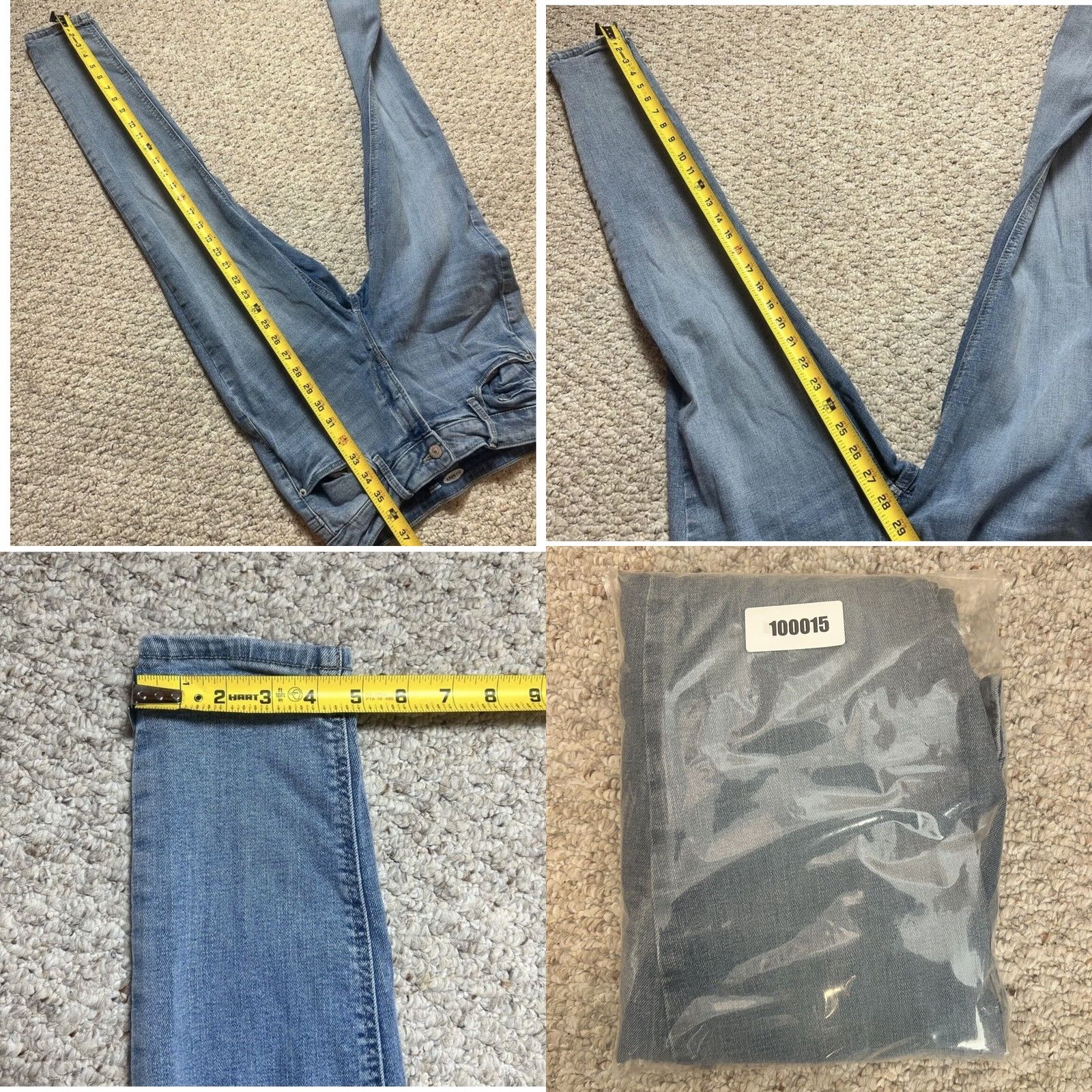 Old Navy VINTAGE Old Navy RockStar Super Skinny Mid Rise Light Wash Denim Jeans 28x28 Womens 6 Blue Size 28" / US 6 / IT 42 - 8 Thumbnail