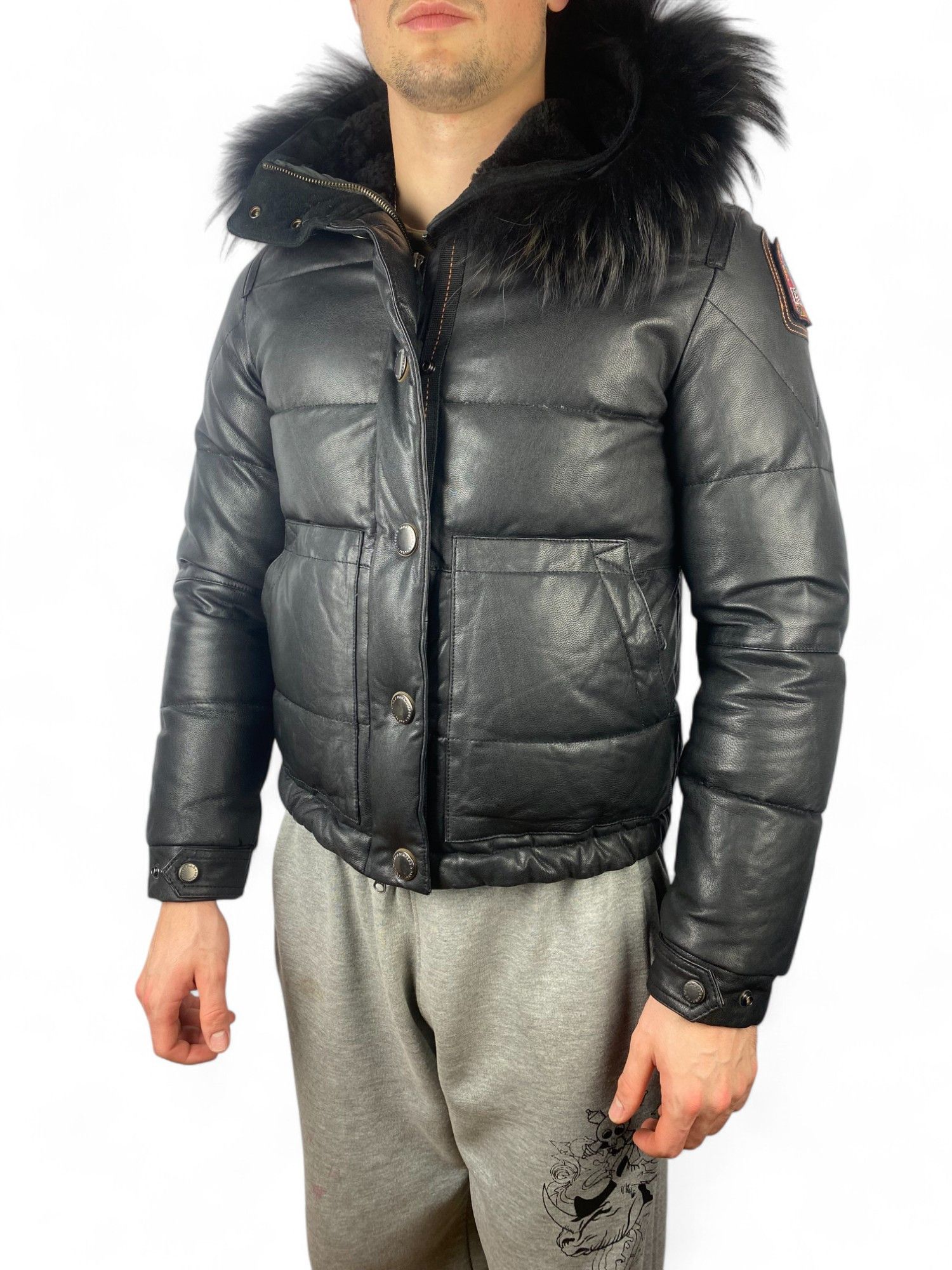 Parajumpers distressed leather parajumpers puffer jacket down feather Size S / US 4 / IT 40 - 2 Thumbnail
