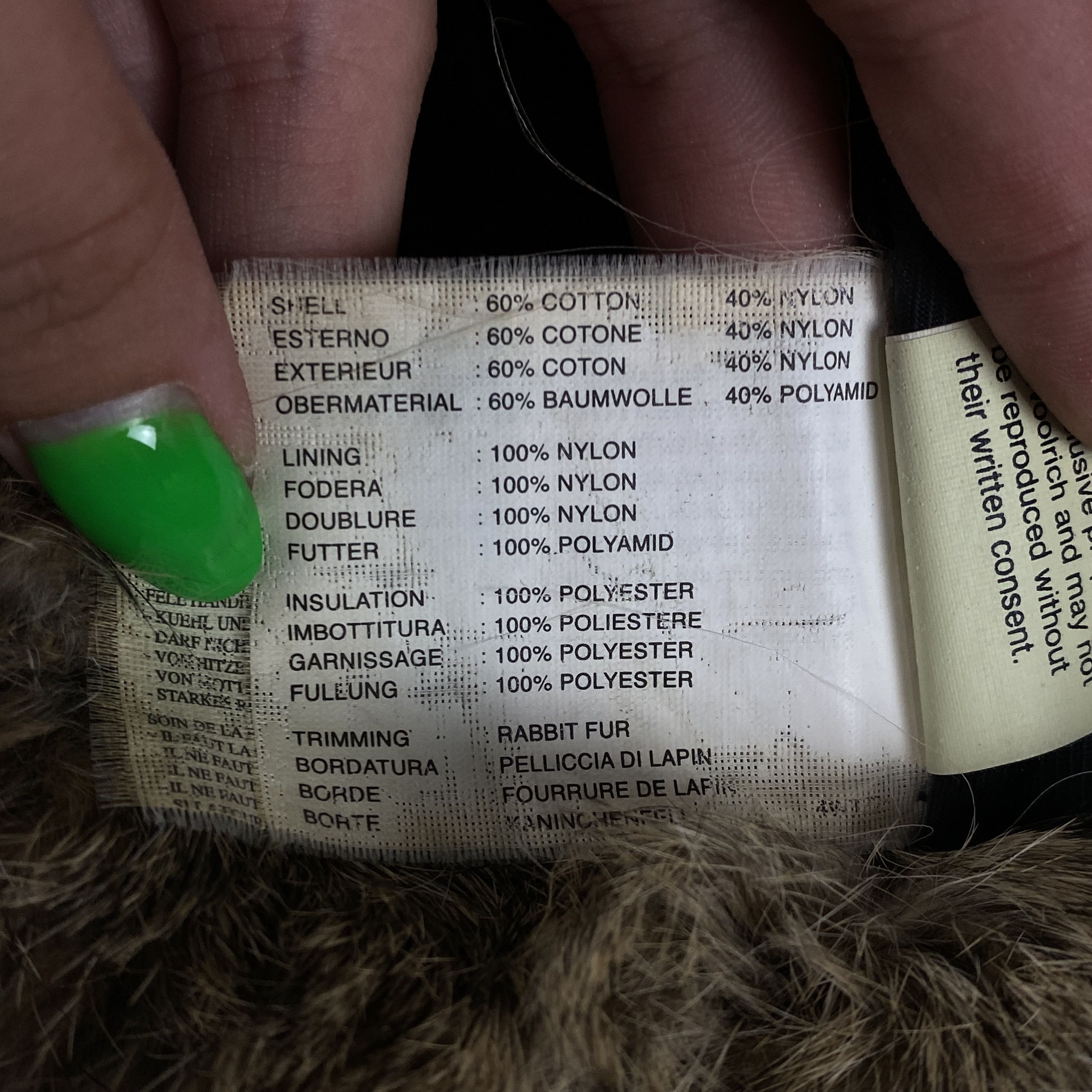 Woolrich Woolen Mills Mens Fur Lined Hat With Ear Flaps Woolrich Size M Cotton Size 32 - 13 Thumbnail