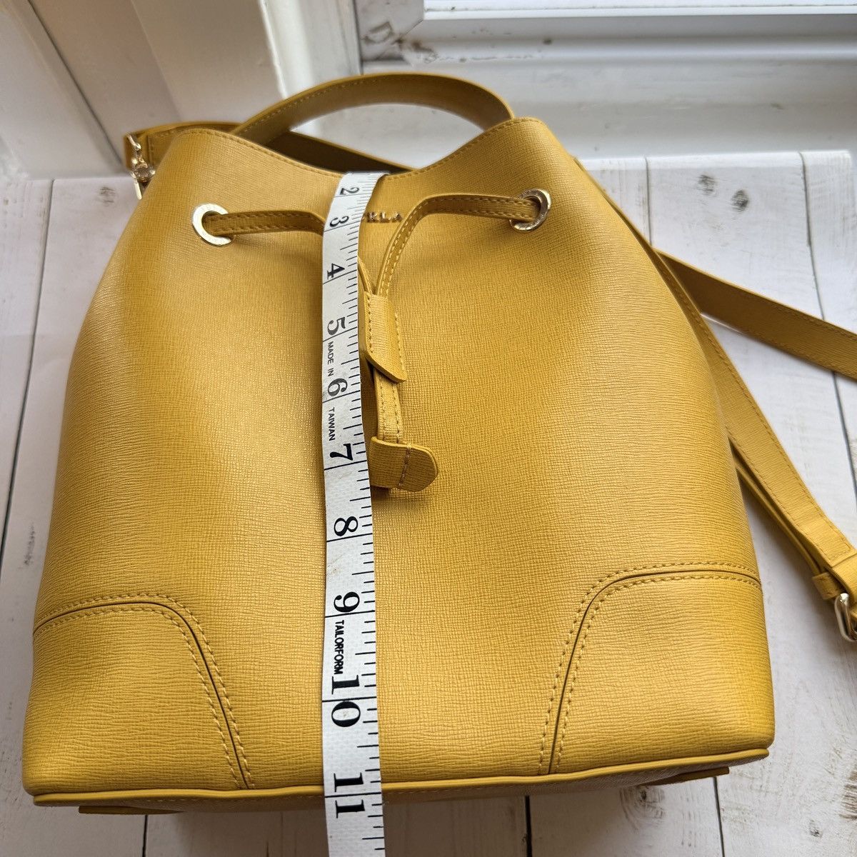 Furla Yellow Stacy S Bucket Bag with Detachable Pouch Size ONE SIZE - 10 Thumbnail