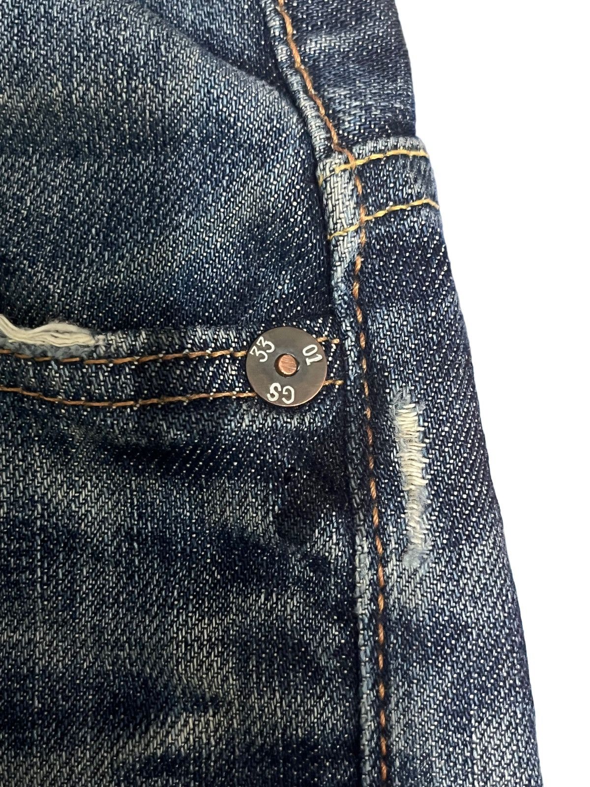 G-Star Vintage Gstar Raw Distress Style Jeans Size US 34 / EU 50 - 4 Thumbnail