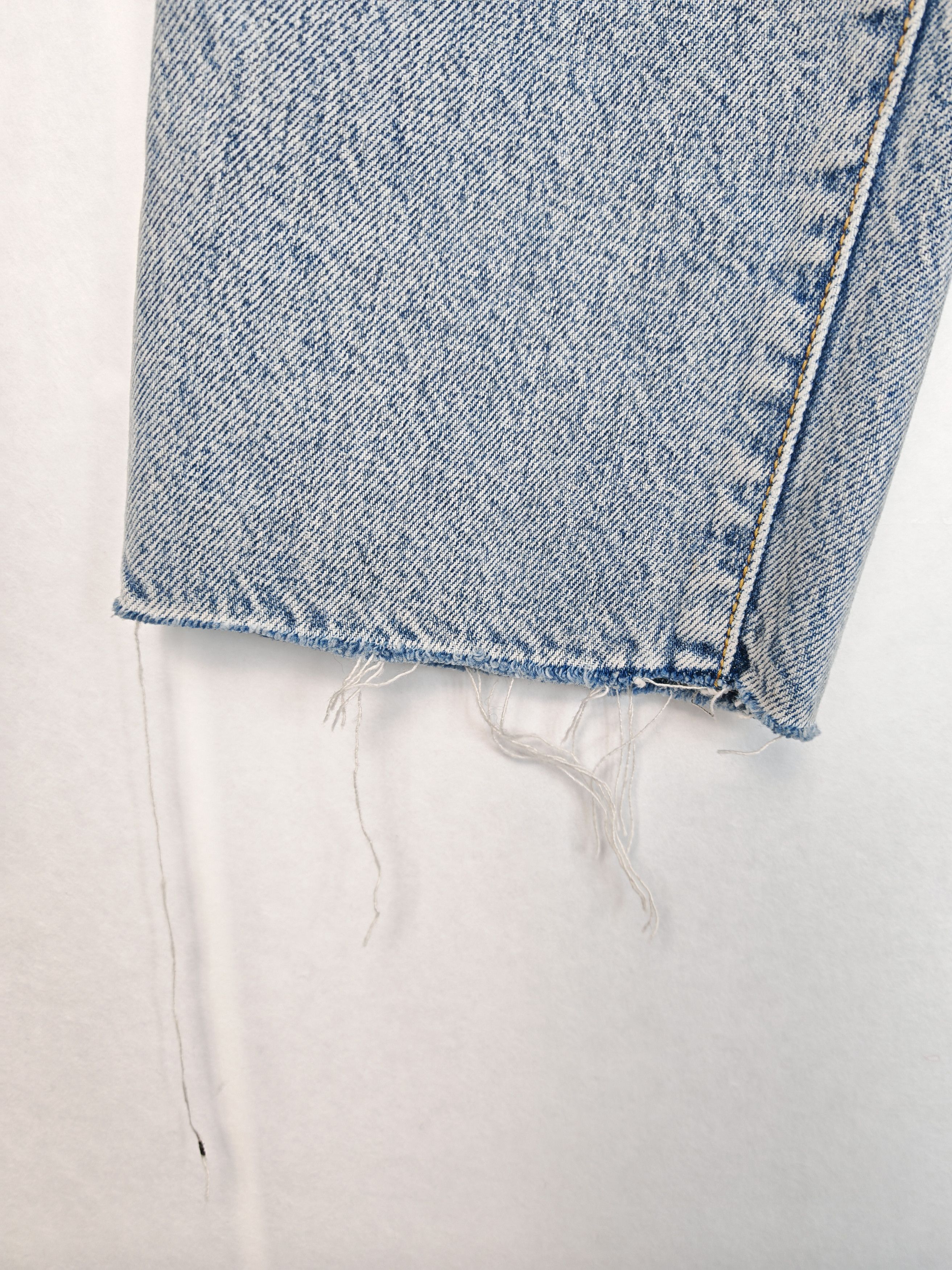 R13 RARE sample "Double Front" Layered Distressed Denim Skirt Size 27" / US 4 / IT 40 - 15 Thumbnail