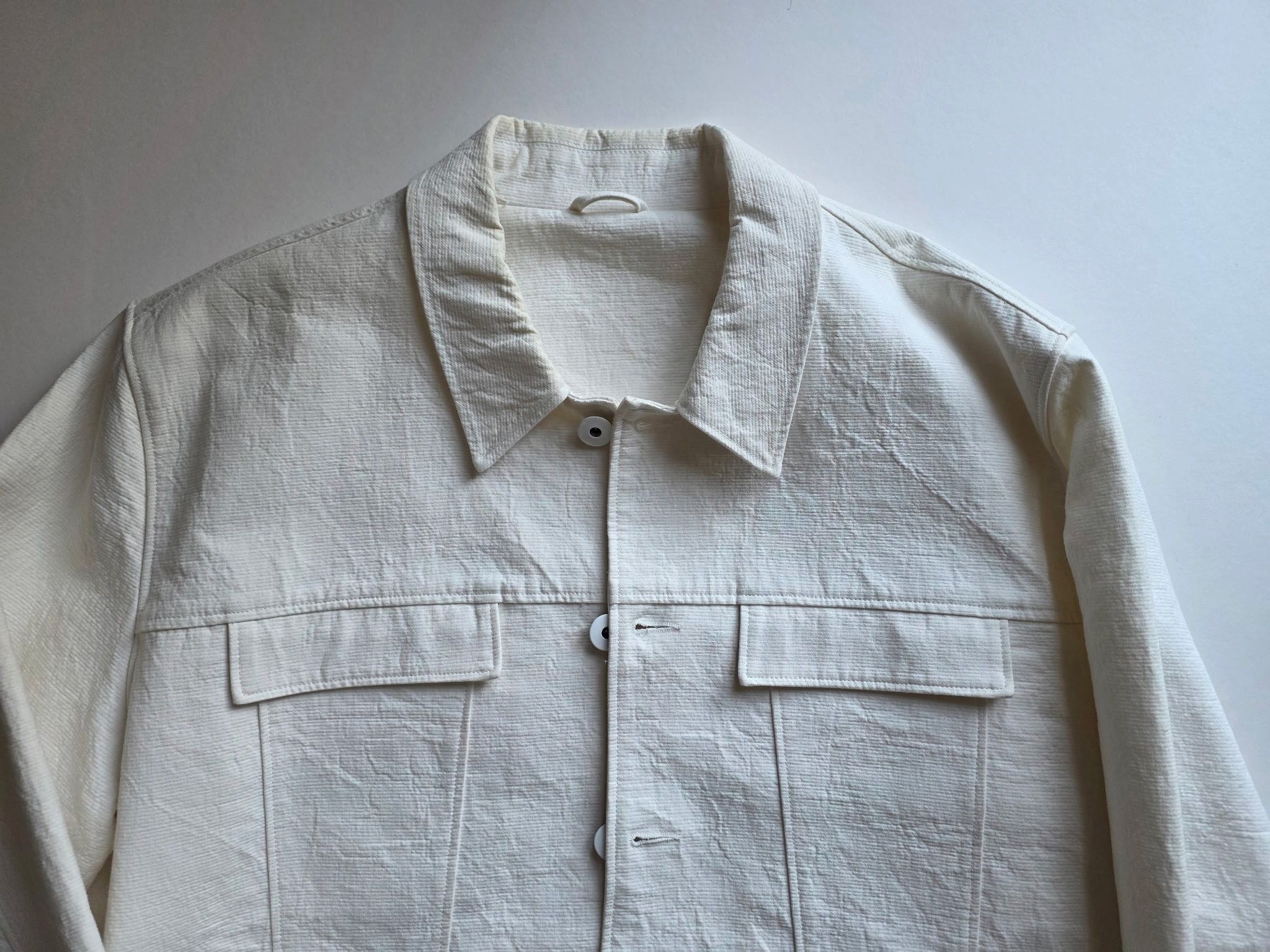 Topman Topman Textured Cotton Trucker Jacket - White - XXL (NWOT) Size US XXL / EU 58 / 5 - 2 Thumbnail