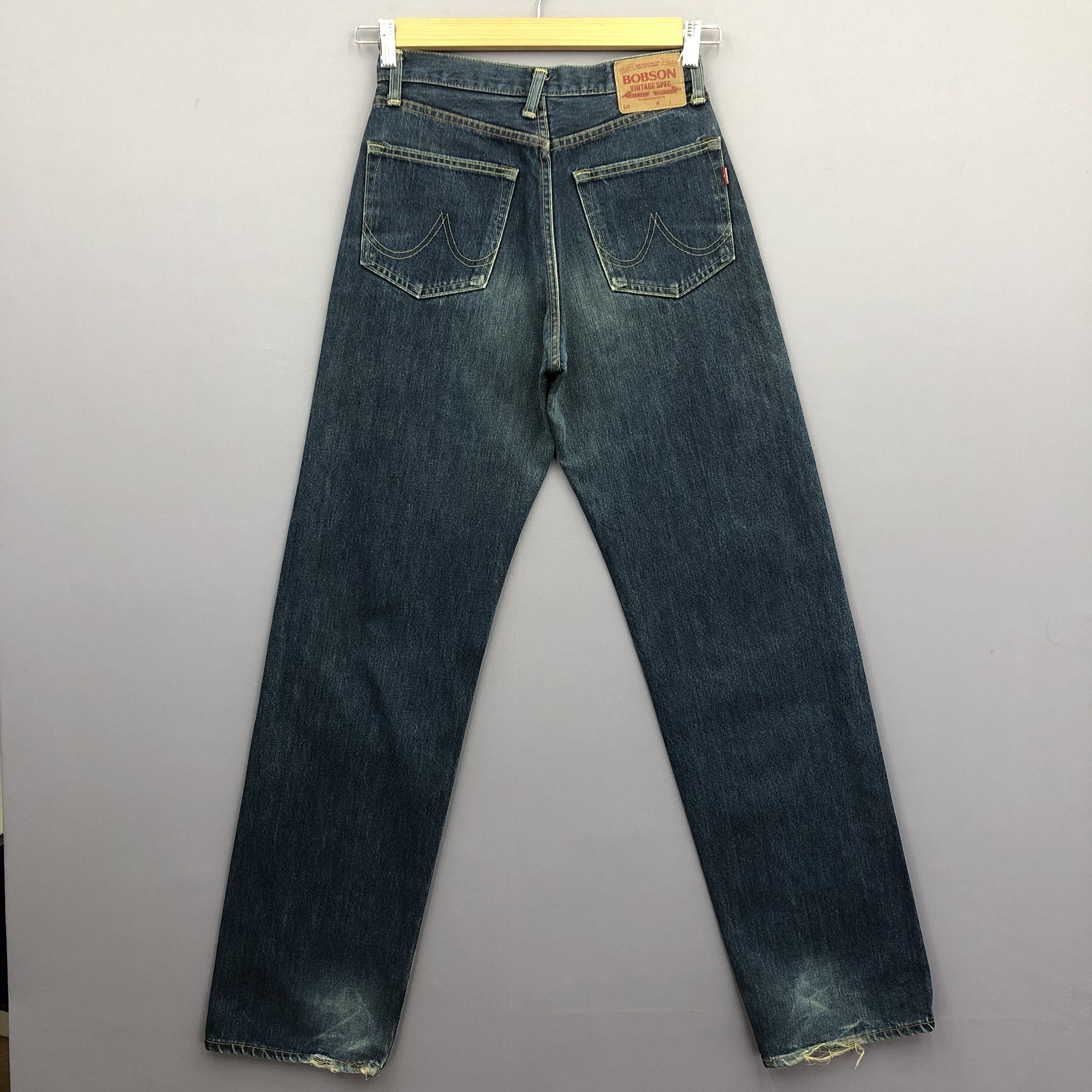 Japanese Brand Vintage Bobson Selvedge Jeans Japanese Redline Faded Denim Size 26" / US 2 / IT 38 - 2 Thumbnail