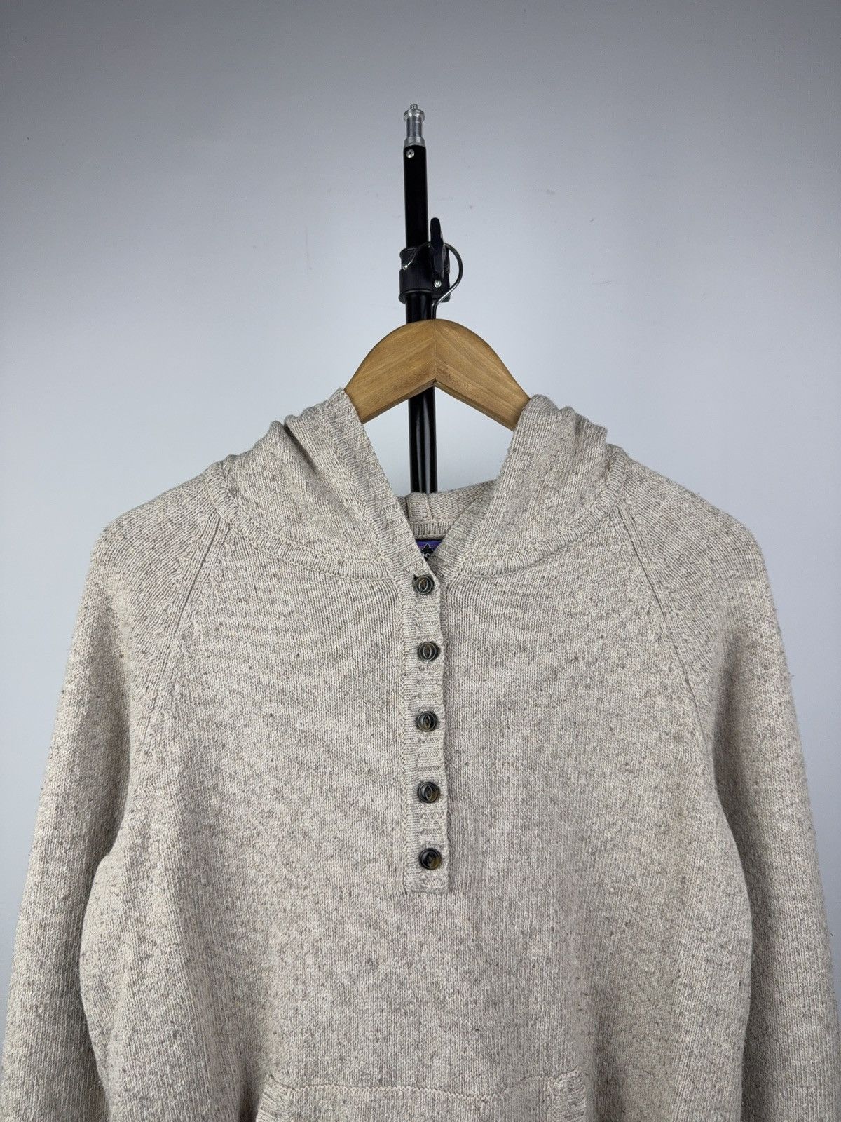 Patagonia Patagonia Wool Henley Hoodie Sweater Heather Knit Pullover Size US M / EU 48-50 / 2 - 2 Thumbnail
