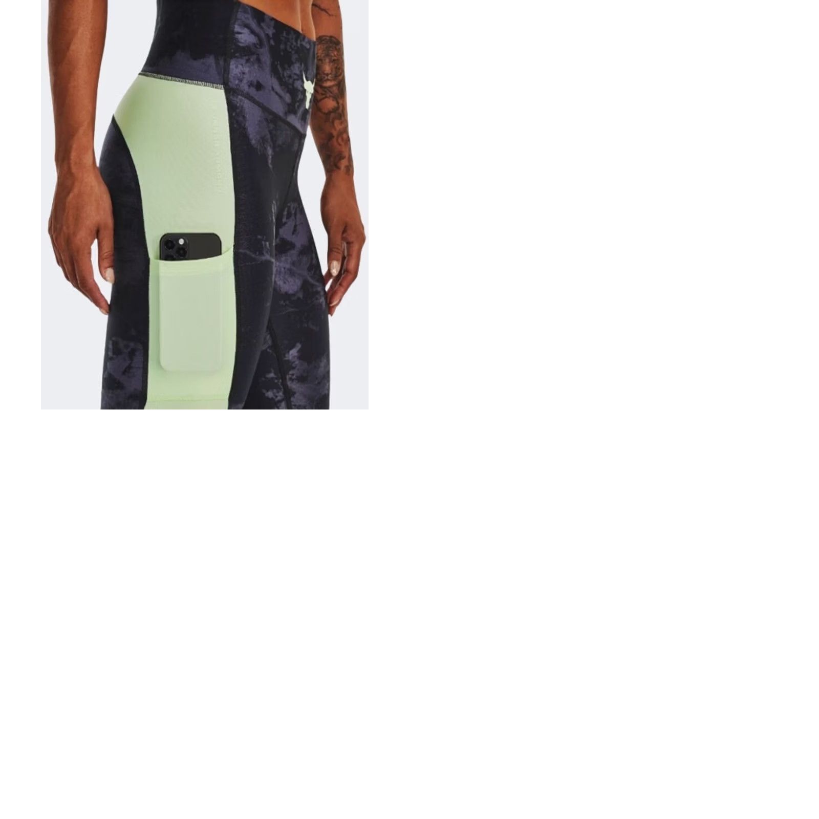 Under Armour Under Armour Project Rock Tight Womens XS High Rise Ankle Legging Gym Training Size 26" / US 2 / IT 38 - 9 Thumbnail