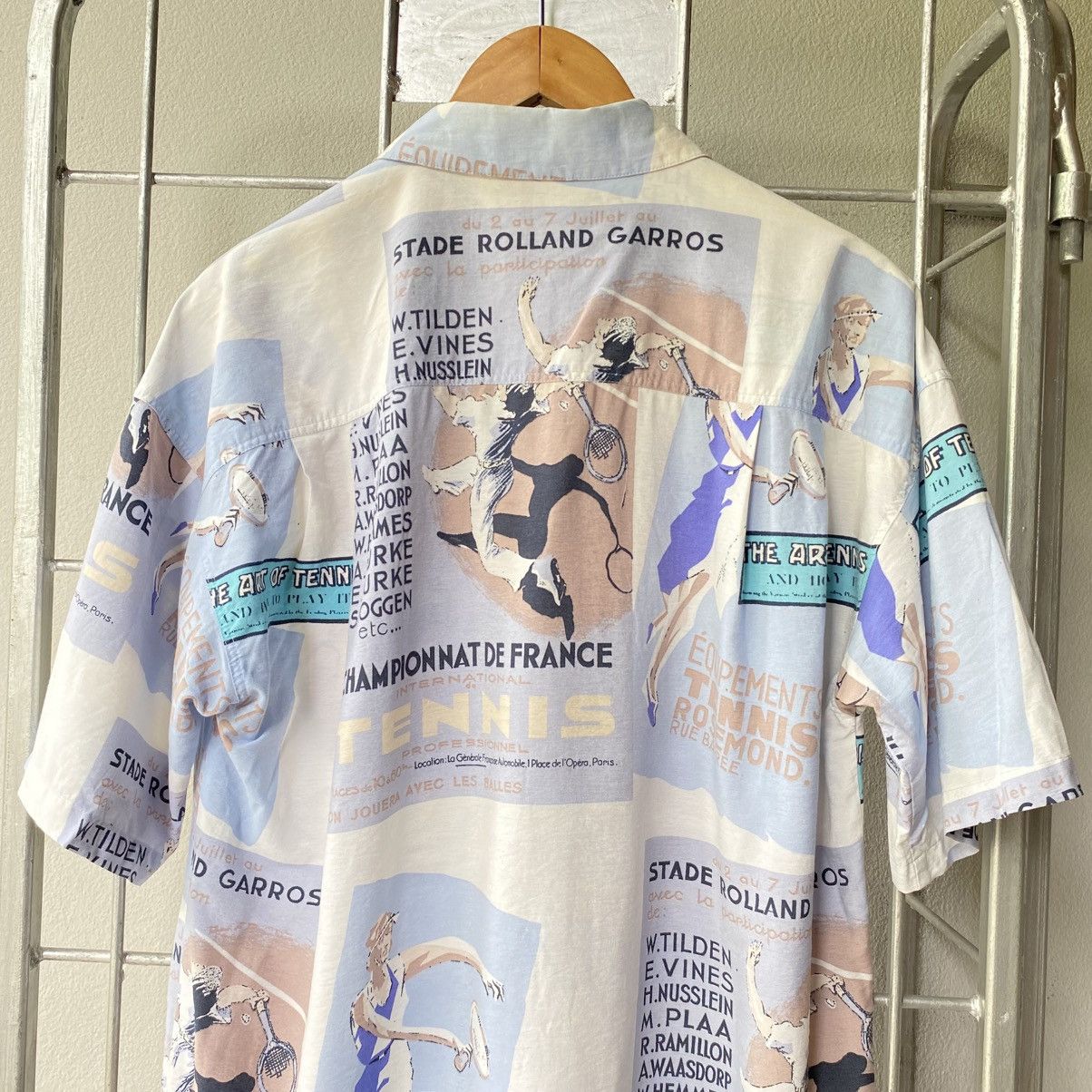 Japanese Brand Jose Allen Coquille Tennis Print Shirt Size US L / EU 52-54 / 3 - 8 Thumbnail