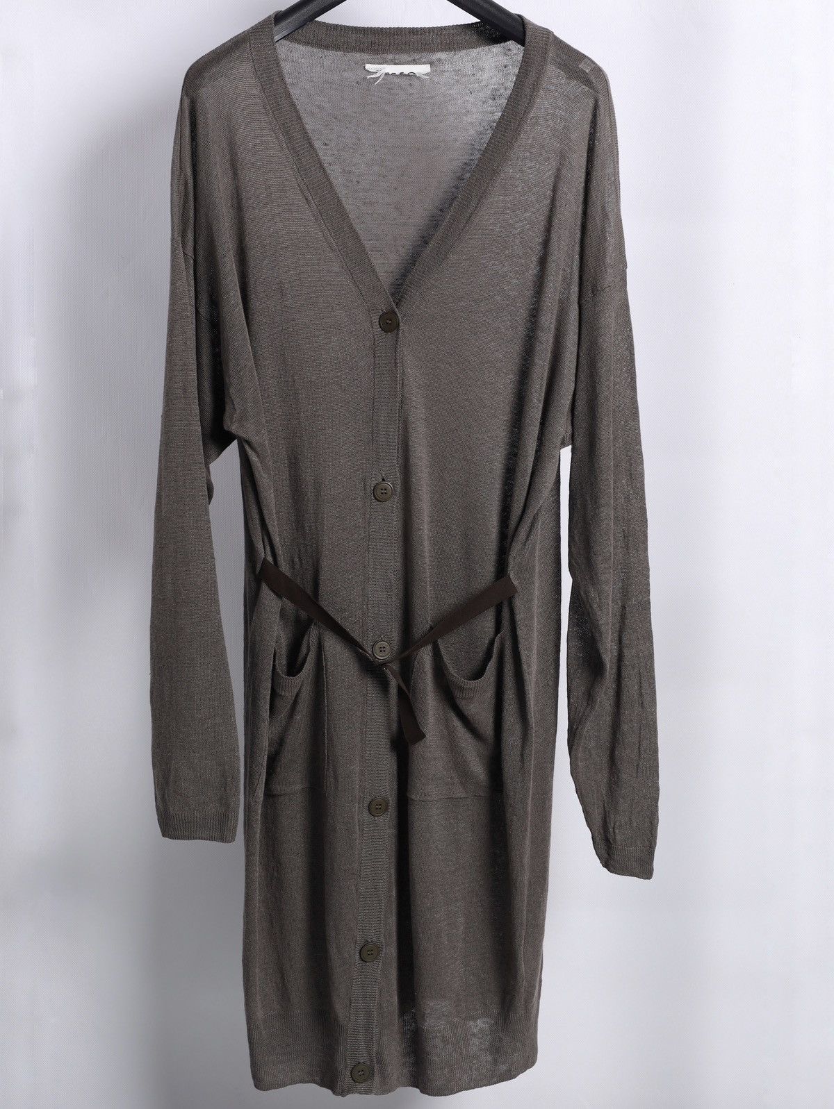 Maison Margiela MM6 Maison Margiela Linen Long Cardigan Dress With Belt Size S / US 4 / IT 40 - 1 Thumbnail