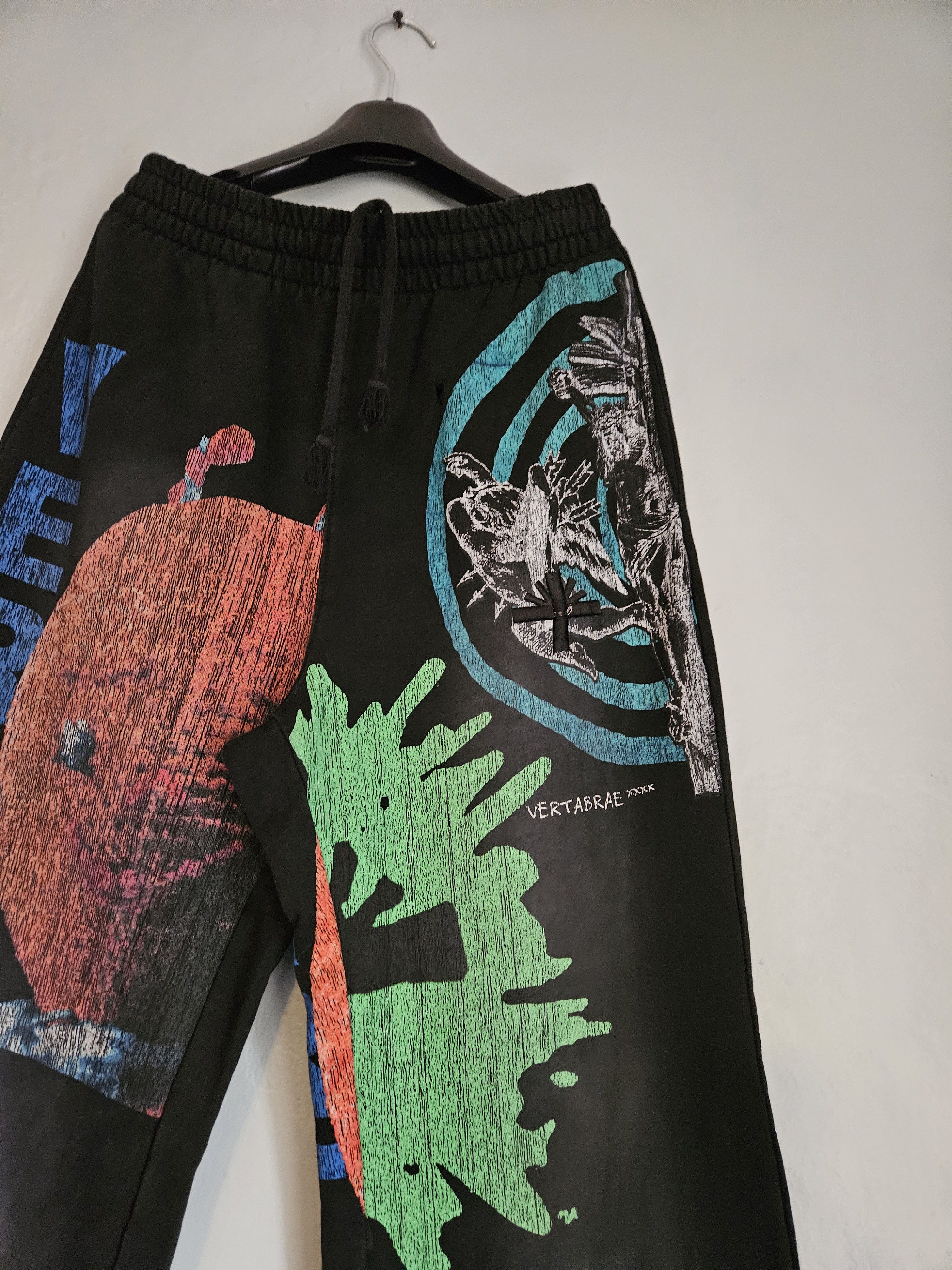 Vertabrae Montage Oversized Distressed Black Sweatpants Size US 28 / EU 44 - 4 Thumbnail