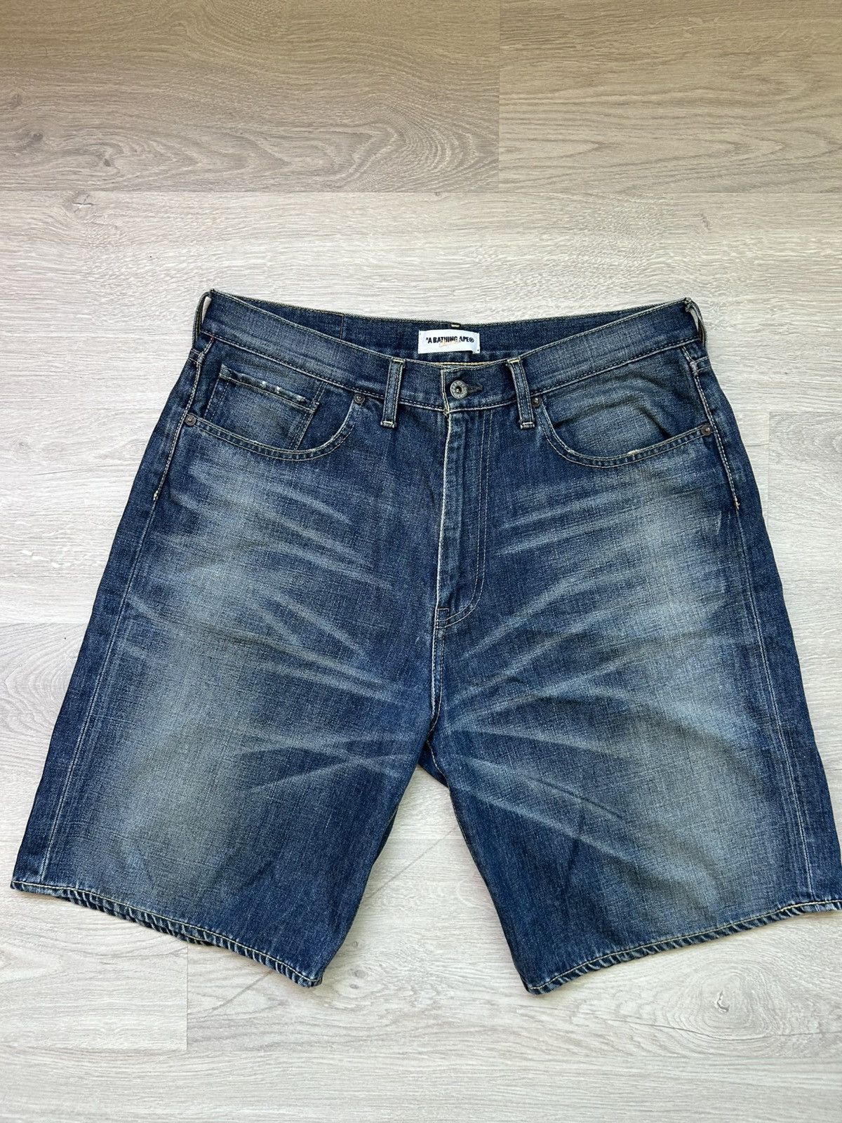 Bape BAPE “Bape Sta” Shorts Denim [Size L] Size US 34 / EU 50 - 4 Thumbnail