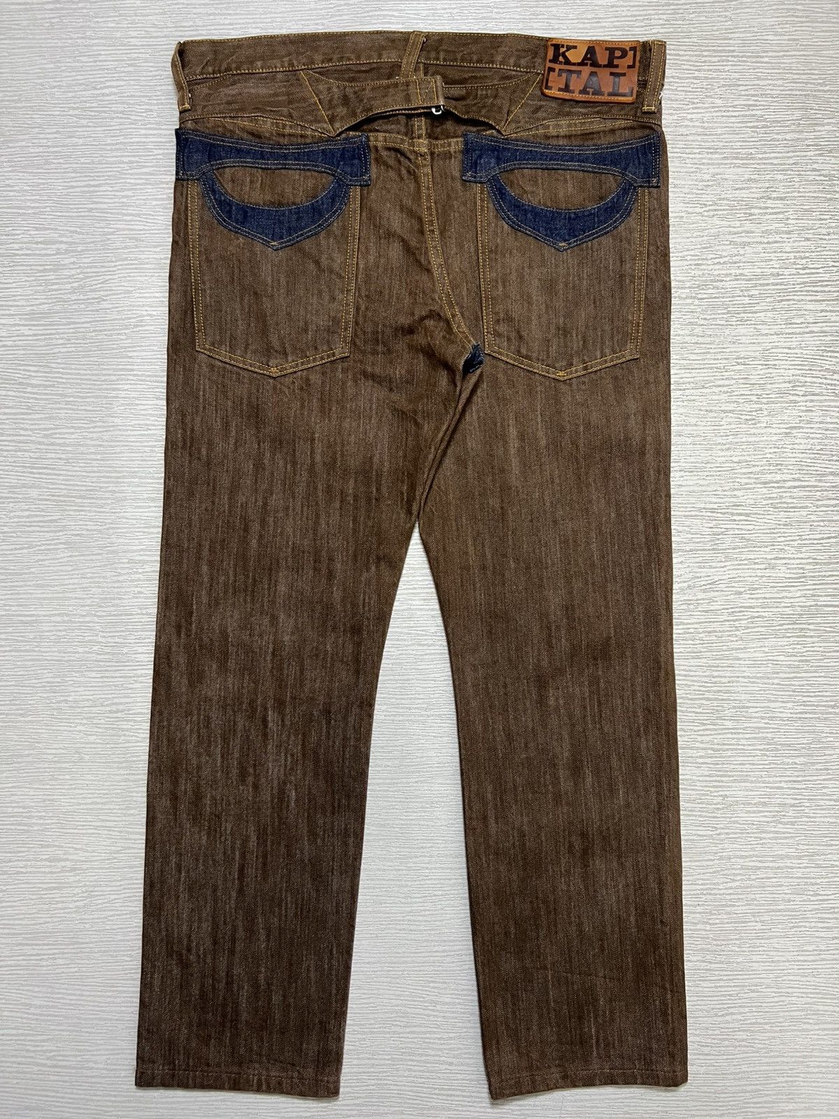 Kapital Kapital - Cinch Back Pocket Detailing Denim Jeans Size US 34 / EU 50 - 2 Thumbnail