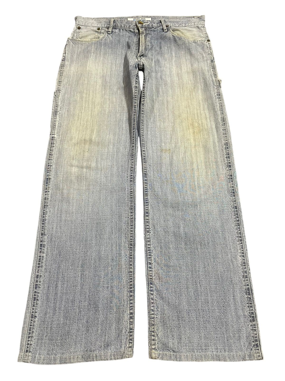 Uniqlo Vintage Japanese Uniqlo Blue Faded Wash Carpenter Jeans Size US 34 / EU 50 - 1 Thumbnail