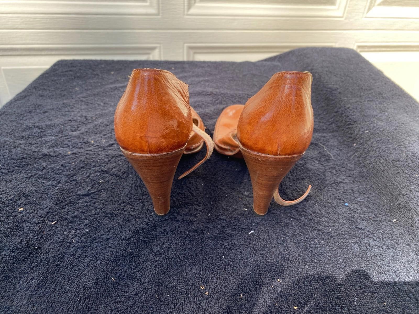 Designer Rare! Vintage Womens Carol Horn Closed ToeHeel Sz.8.5 (S631) Size US 8.5 / IT 38.5 - 2 Thumbnail
