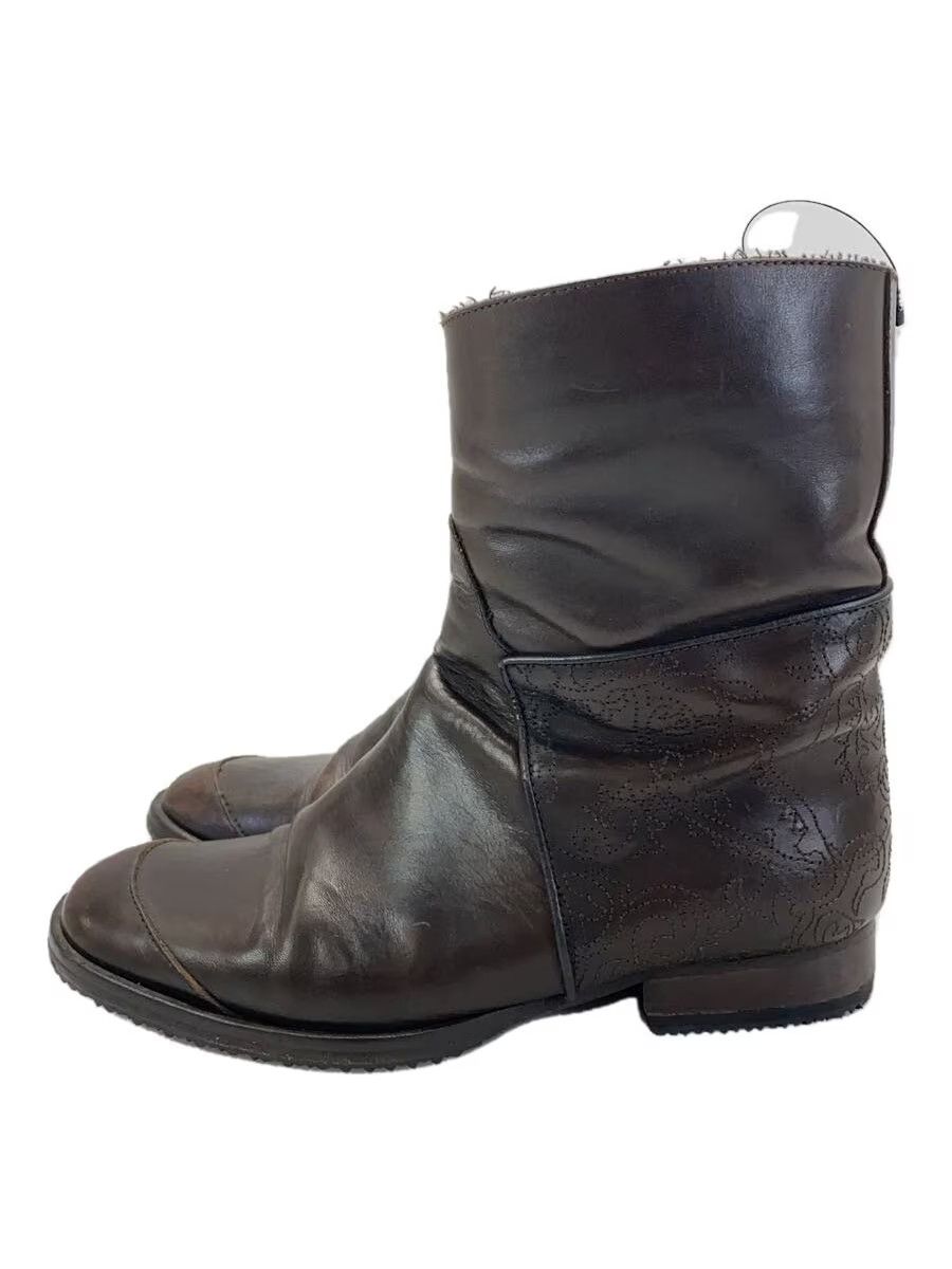 Dries Van Noten Stitch Patter Leather Boots Size US 5.5 / IT 35.5 - 1 Thumbnail