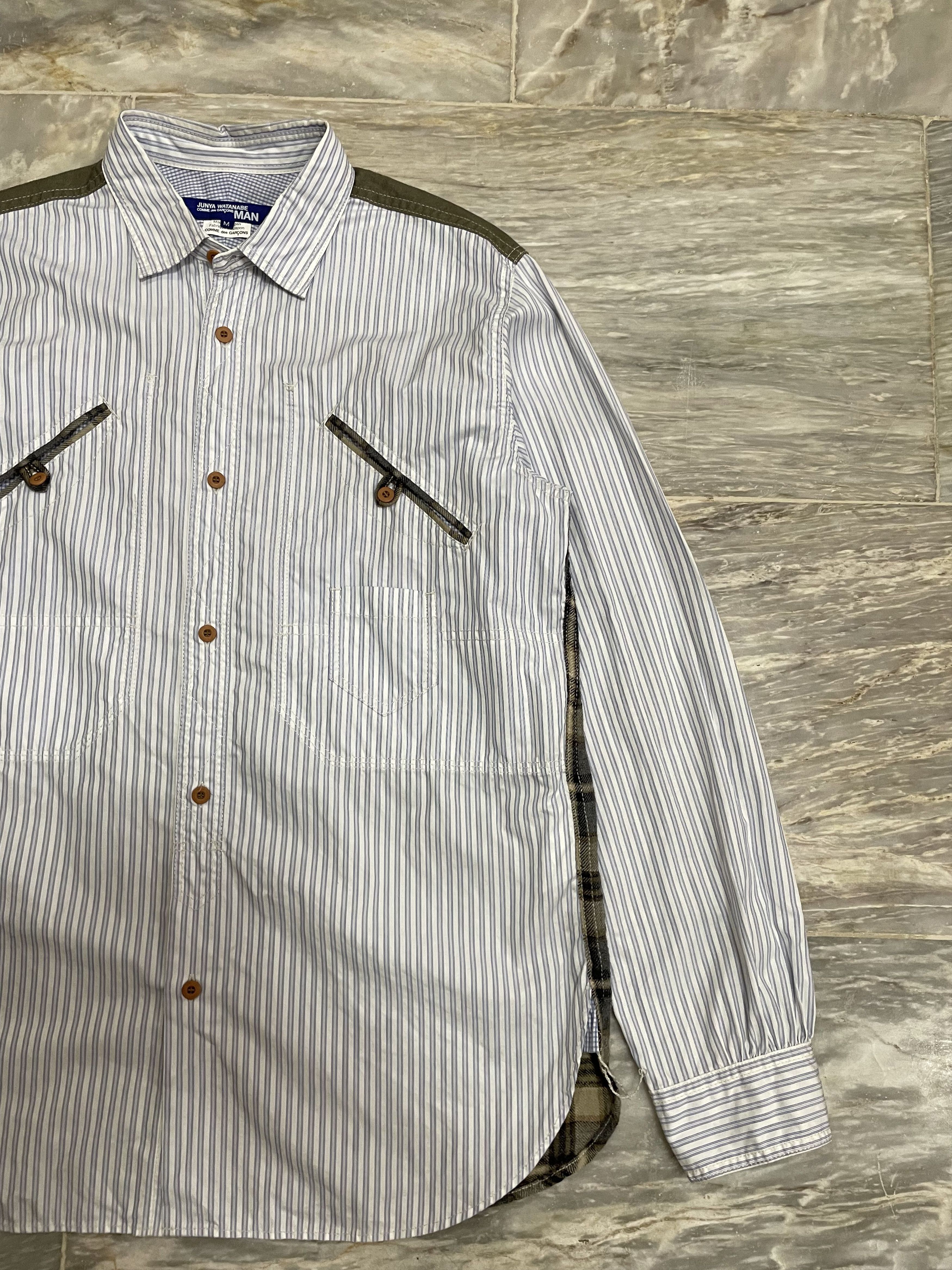 Junya Watanabe CDG x Junya Watanabe Stripe / Checked Button Up Size US M / EU 48-50 / 2 - 2 Thumbnail