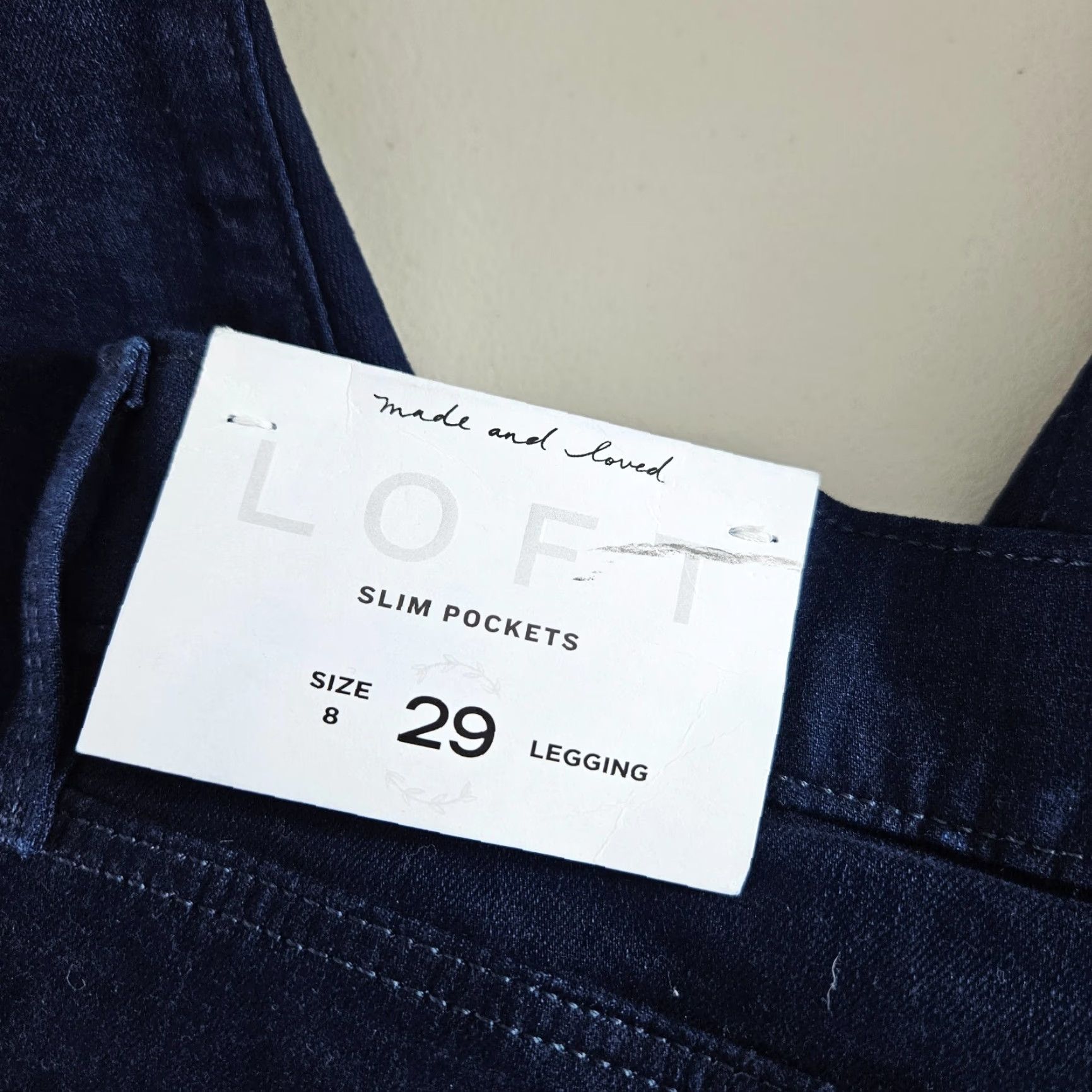 Loft Ann Taylor LOFT Womens Legging Jeans Sz 28 Dark Wash Blue High Rise Size 28" / US 6 / IT 42 - 6 Thumbnail