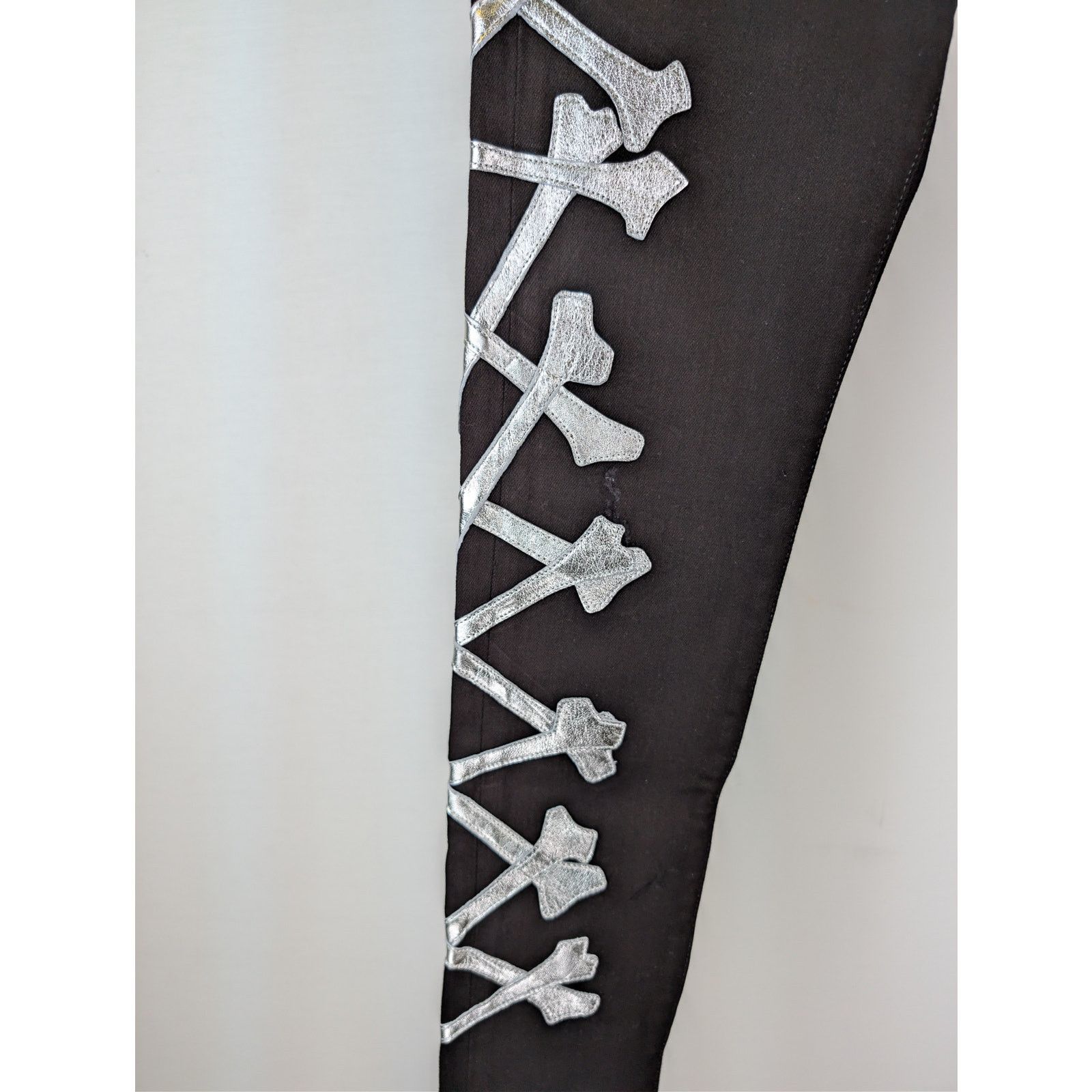 Amiri o1rshd1 Bones Jean Denim Jeans in Black/Silver Size US 30 / EU 46 - 7 Thumbnail