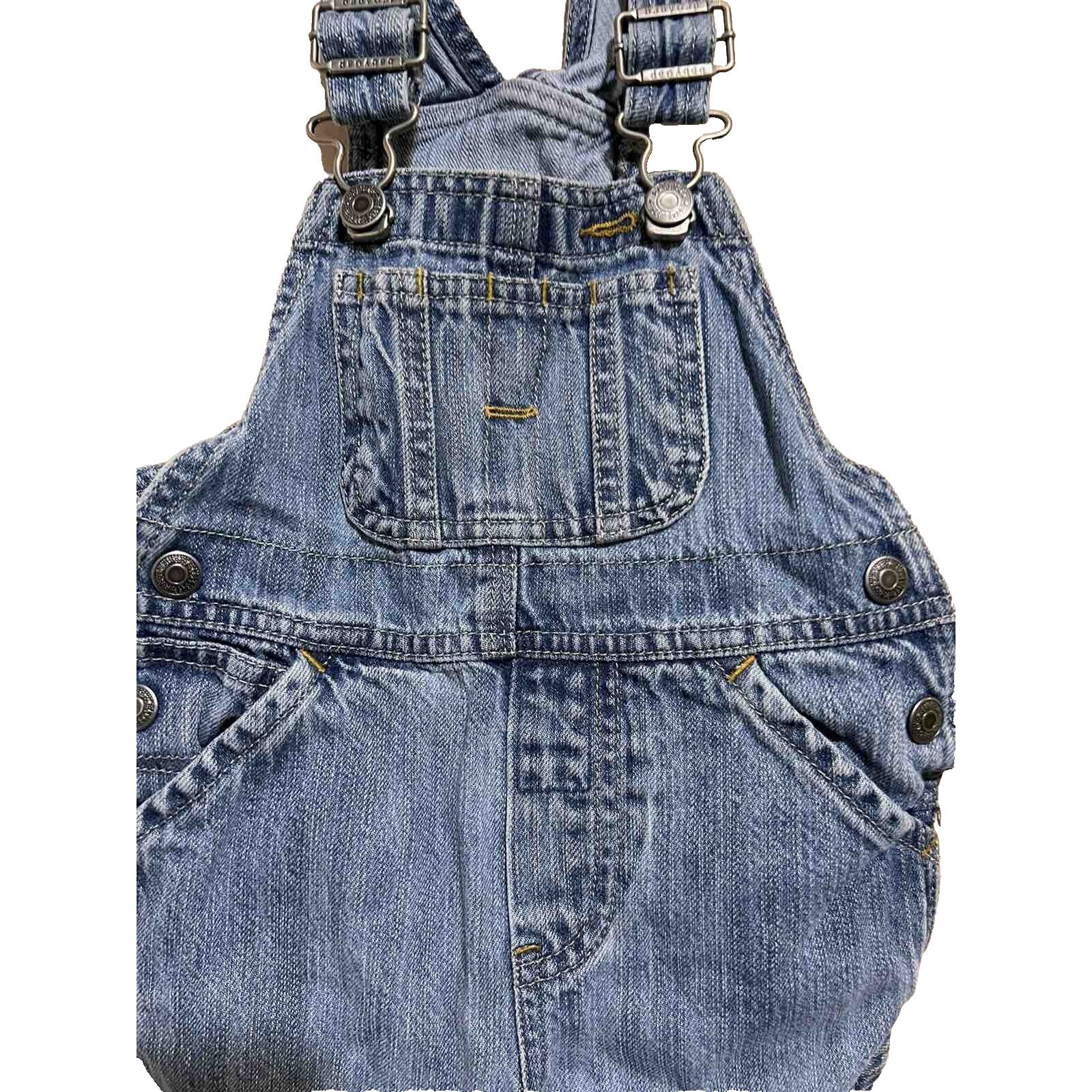 Gap GAP children's blue denim romper Overall A001807 Size 26 - 2 Thumbnail