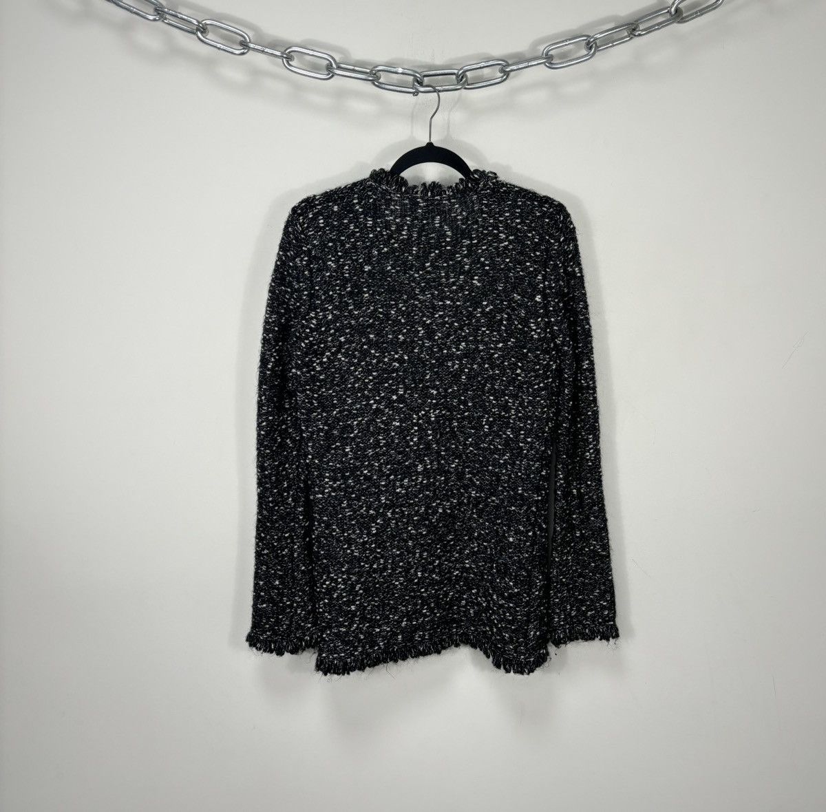 Escada Escada Abstract 1-Button Luxury Wool Mohair Cardigan Sweater Size S / US 4 / IT 40 - 3 Thumbnail