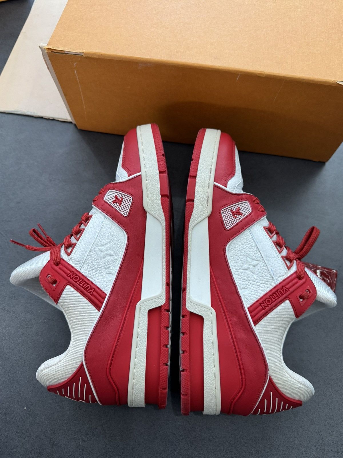 Louis Vuitton Louis Vuitton product red trainers Size US 11 / EU 44 - 8 Thumbnail