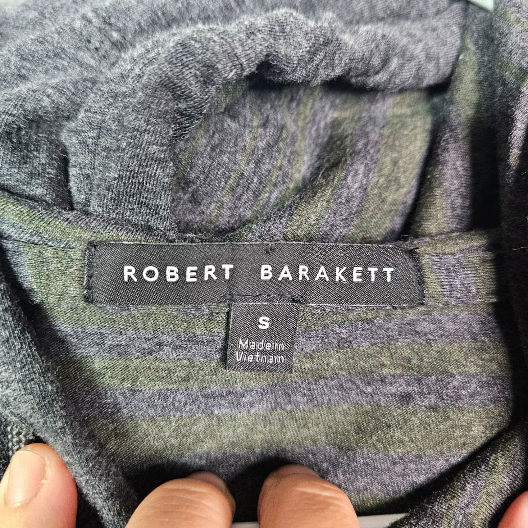 Vintage Robert Barakett Men's Hoodie Dark Gray Size S Size US S / EU 44-46 / 1 - 3 Thumbnail