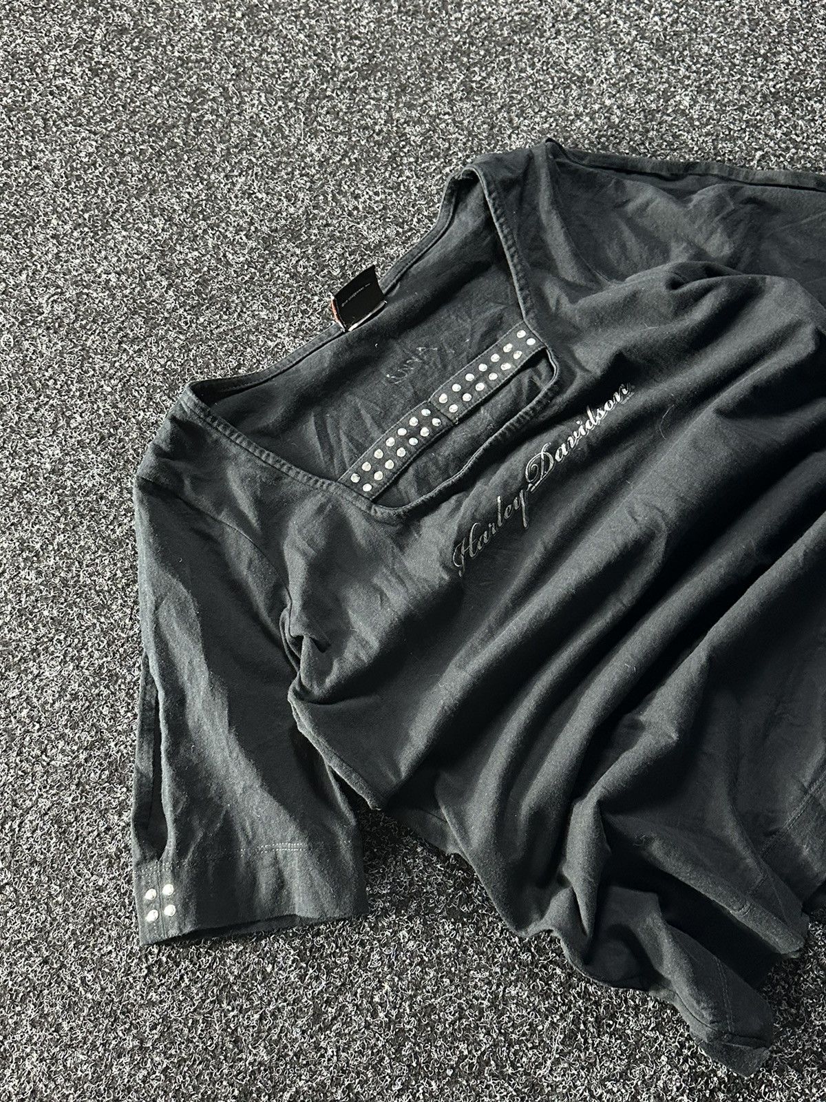Harley Davidson × Vintage 🚨Vintage 90s Harley Davidson LOGO long sleeve avant garde Size XL / US 12-14 / IT 48-50 - 2 Thumbnail