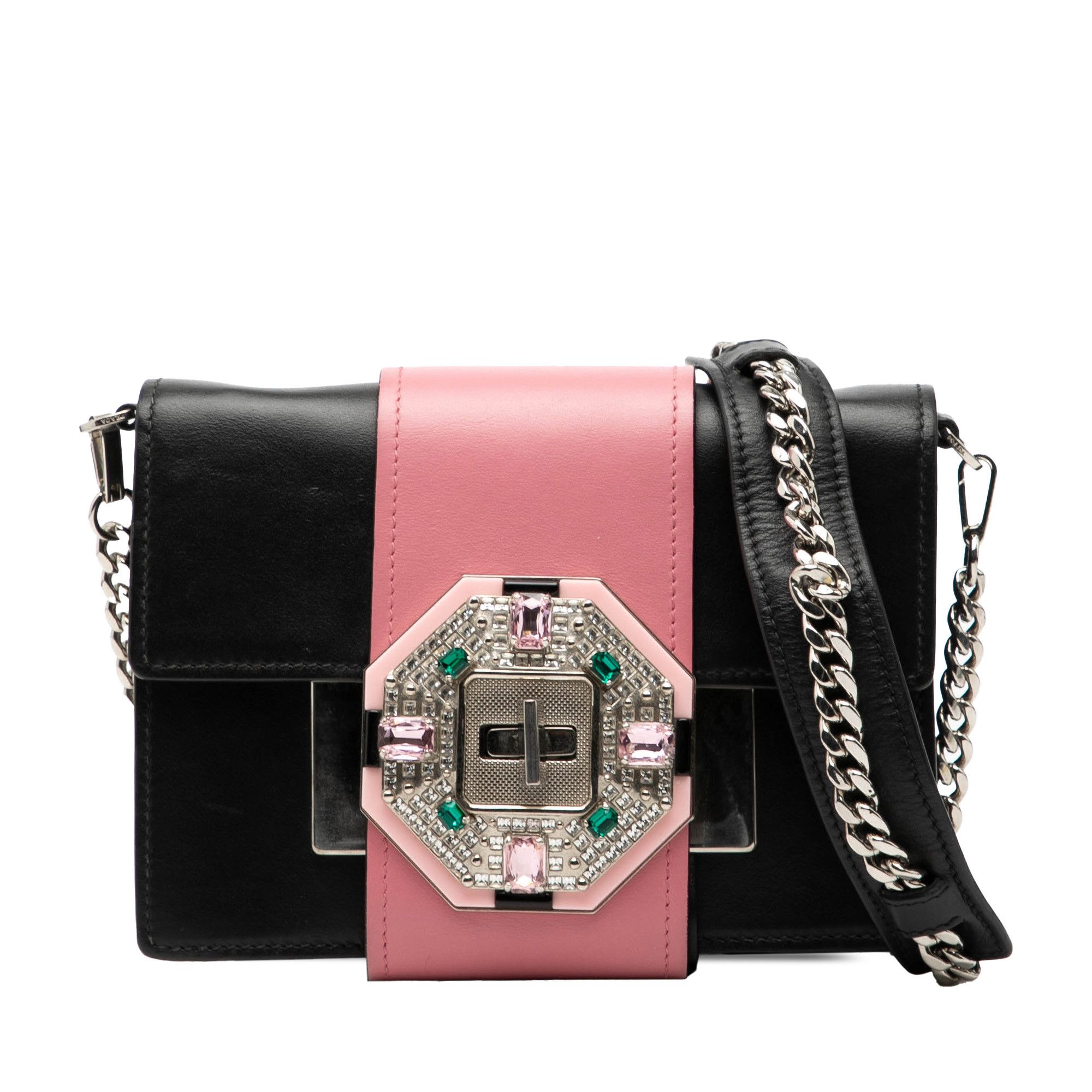 Prada Prada City Calf Crystal Embellished Ribbon Bag Size ONE SIZE - 1 Thumbnail