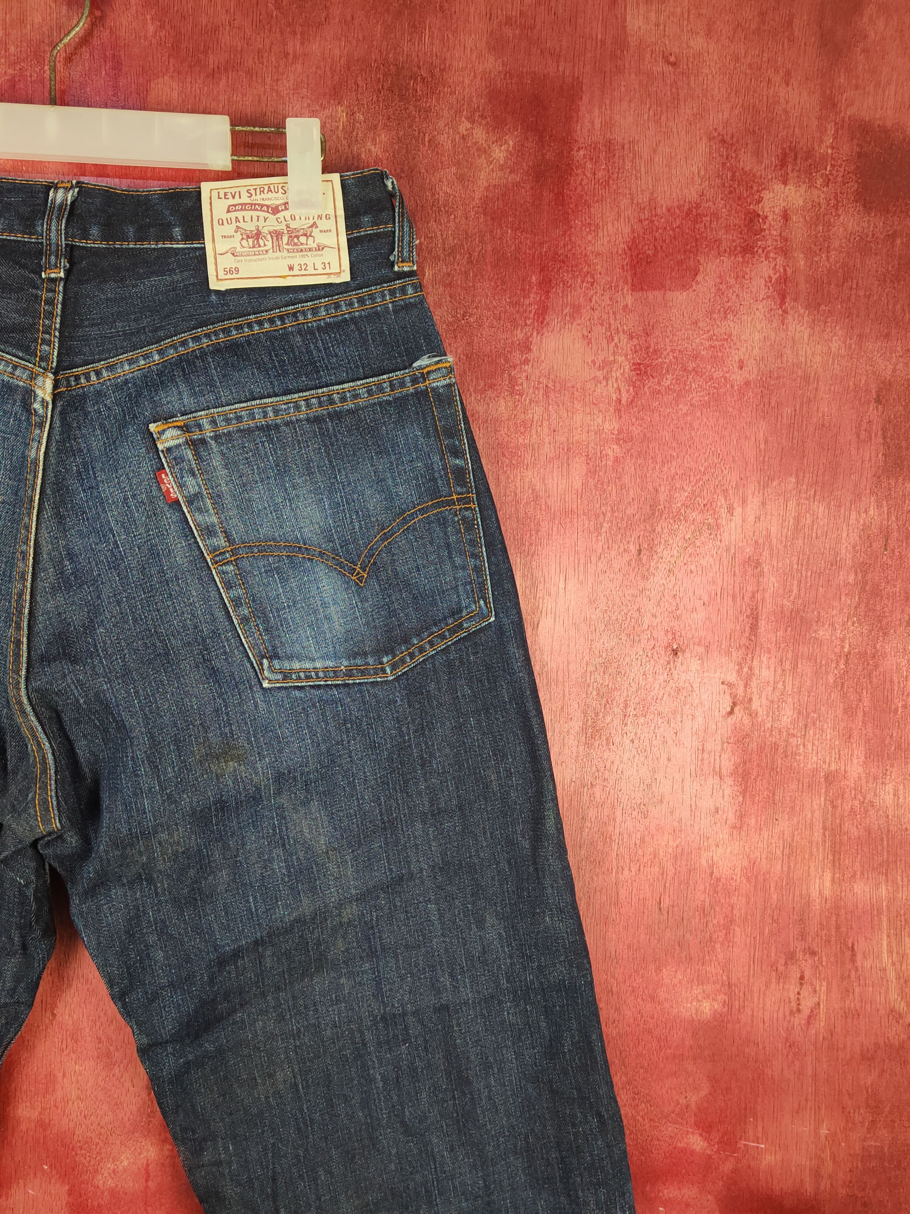 Levi's Levi's Dark Blue Distressed Ripped Jeans #S1882 Size US 31 - 12 Thumbnail