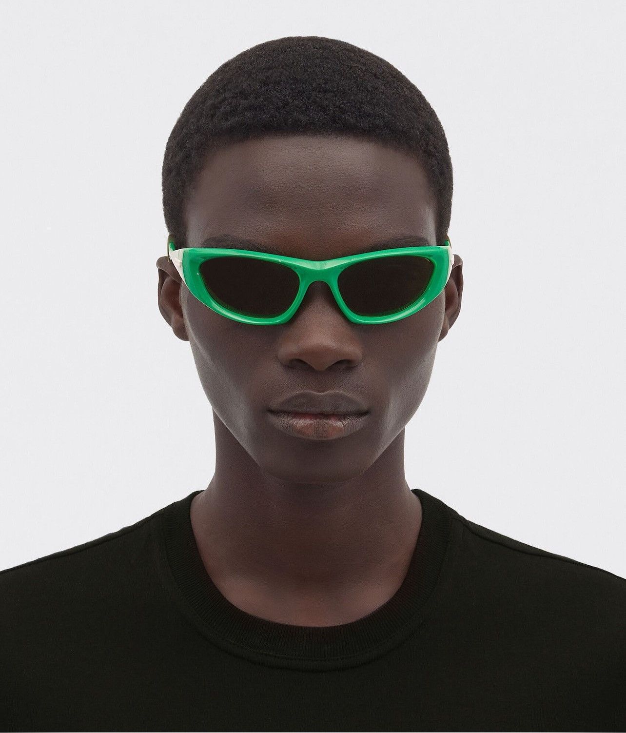 image of Bottega Veneta Acetate Sunglasses Green, Men's