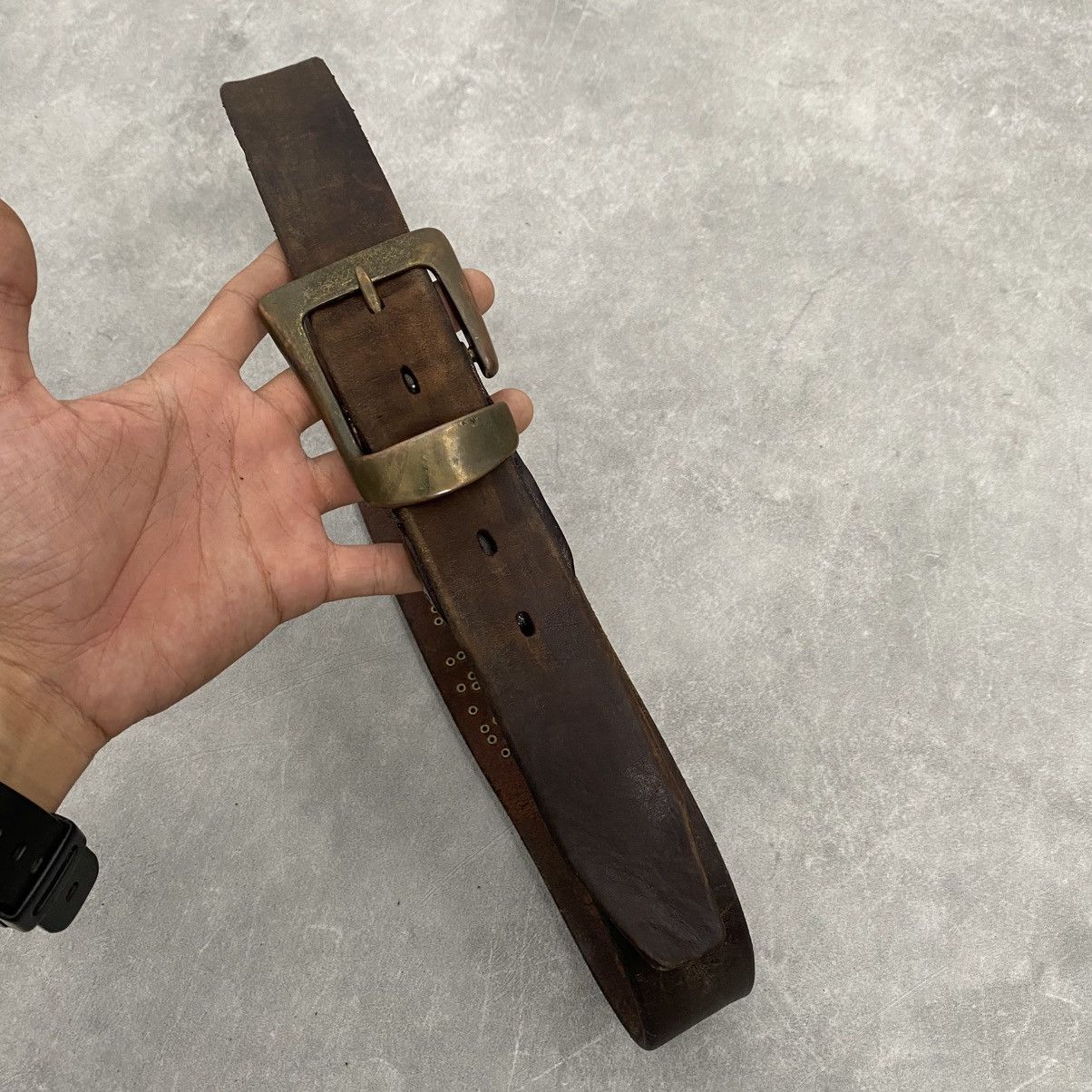 Levi's × Levi's Vintage Clothing × Vintage Vintage LEVI'S 501 studded genuine leather belt Size ONE SIZE - 3 Thumbnail