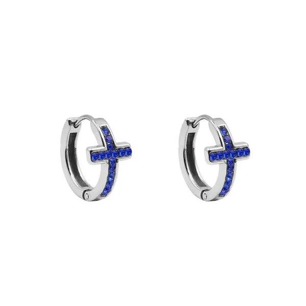 Other Zircon Cross Earrings – Sparkling, Hypoallergenic Studs Size ONE SIZE - 6 Thumbnail