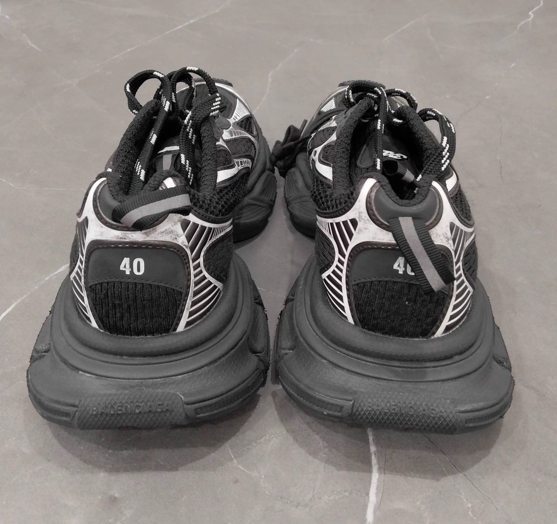 Balenciaga BALENCIAGA 3XL 40 Black Silver Size US 7 / EU 40 - 5 Thumbnail